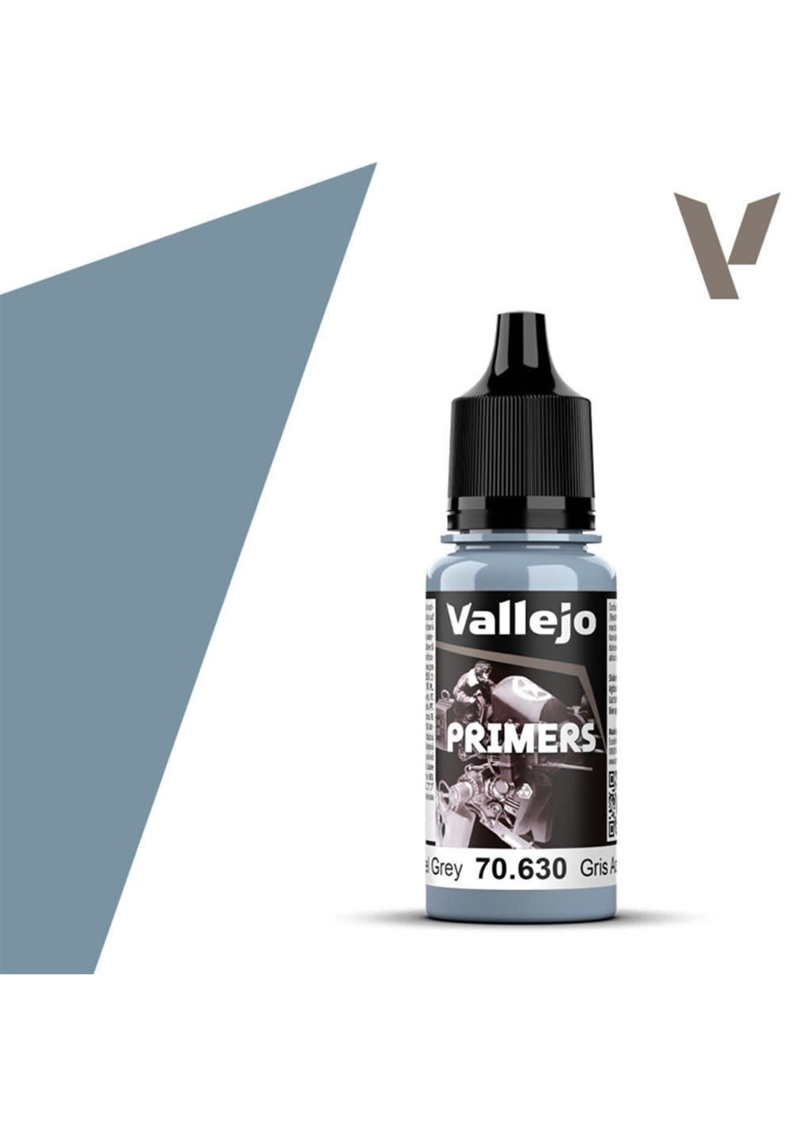 Vallejo 256VAL70630 Game Air Primer Steel Gray (17ml)