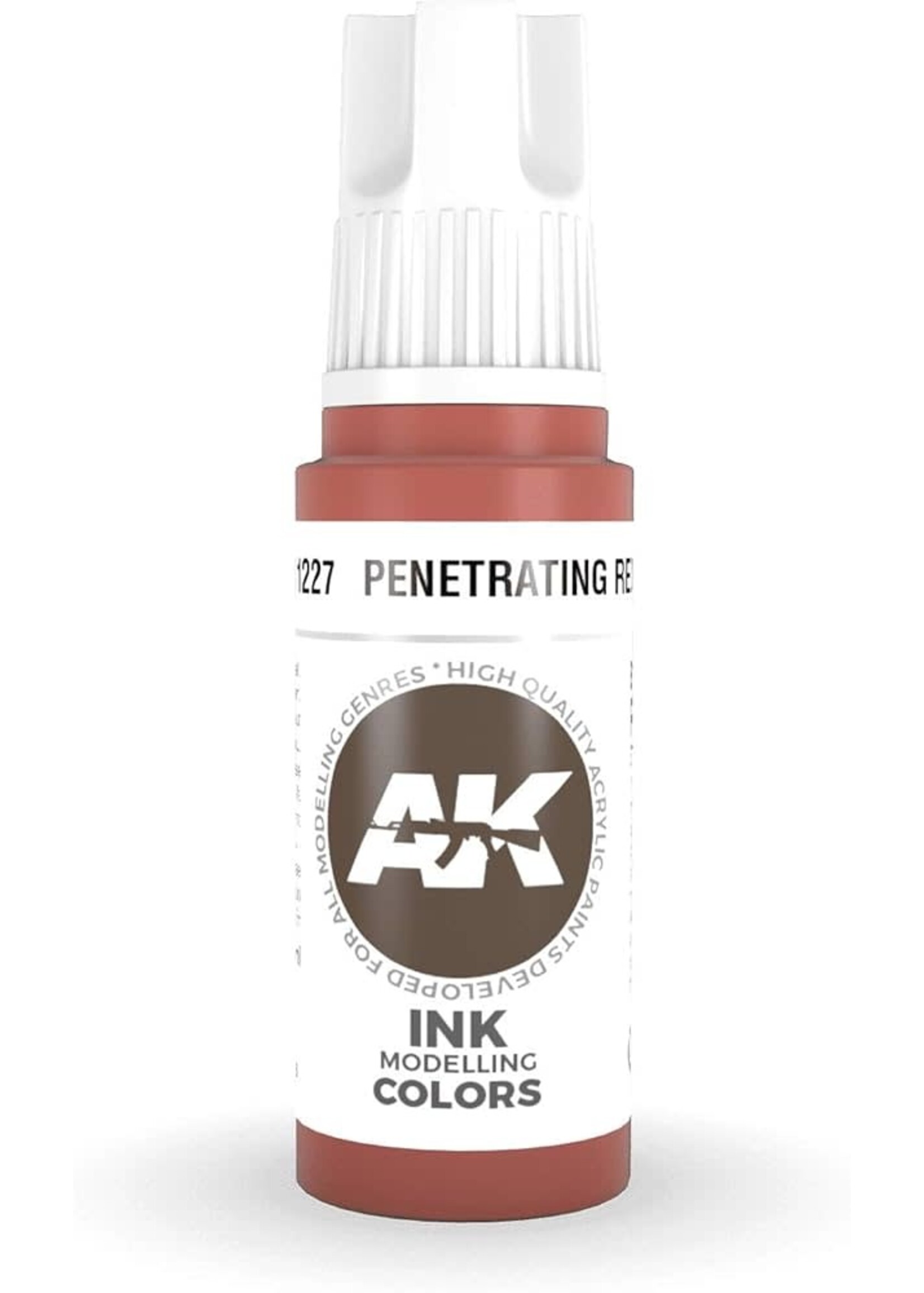 AK Interactive AK-11227 Penetrating Red INK (17ml)