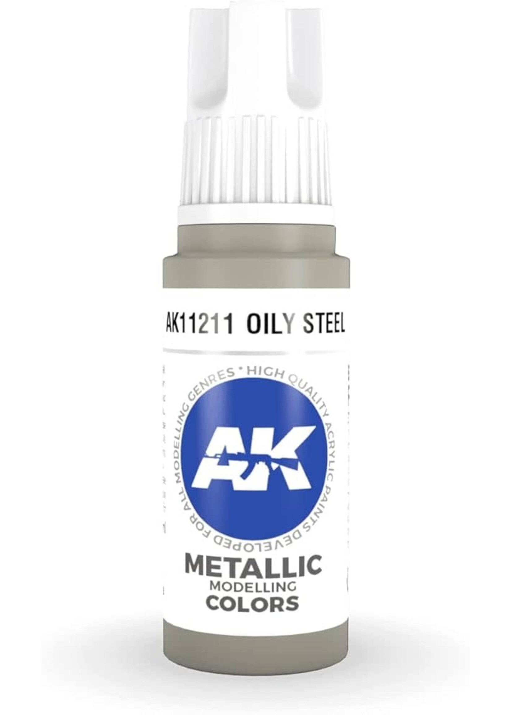 AK Interactive AK-11211 Oily Steel (17ml)