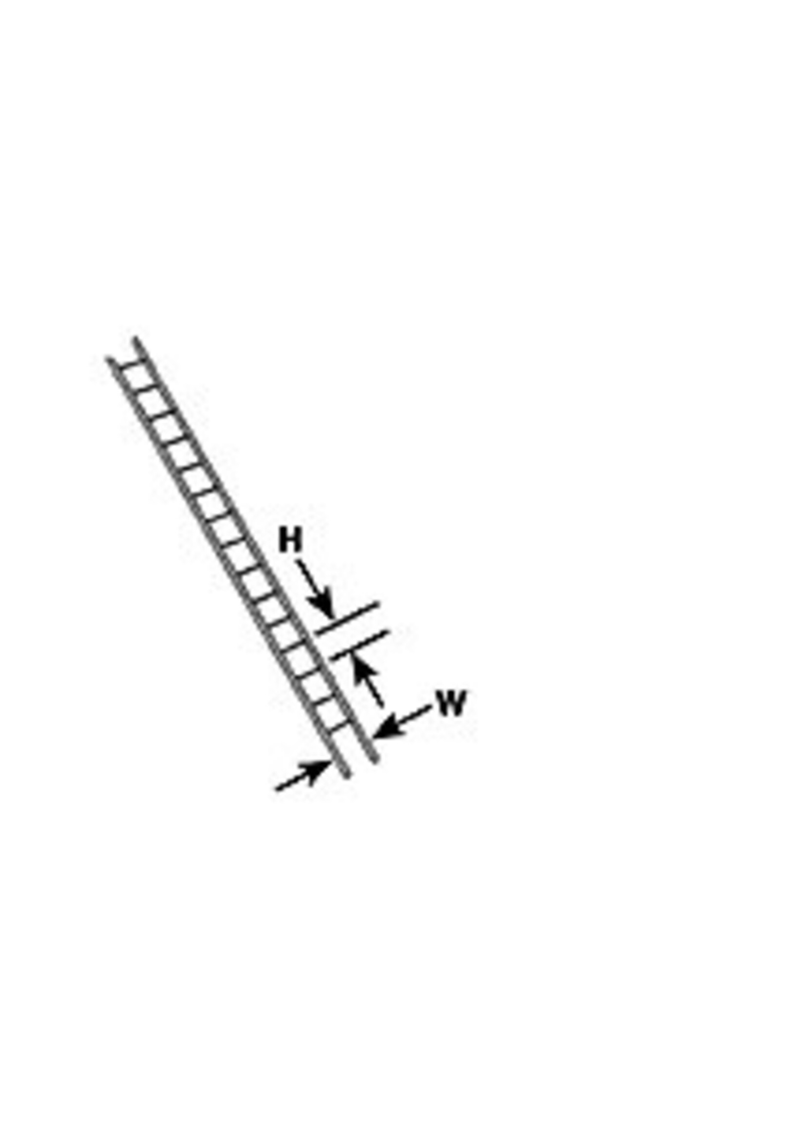 Plastruct PLA90423 Styrene ABS O-Scale Ladder