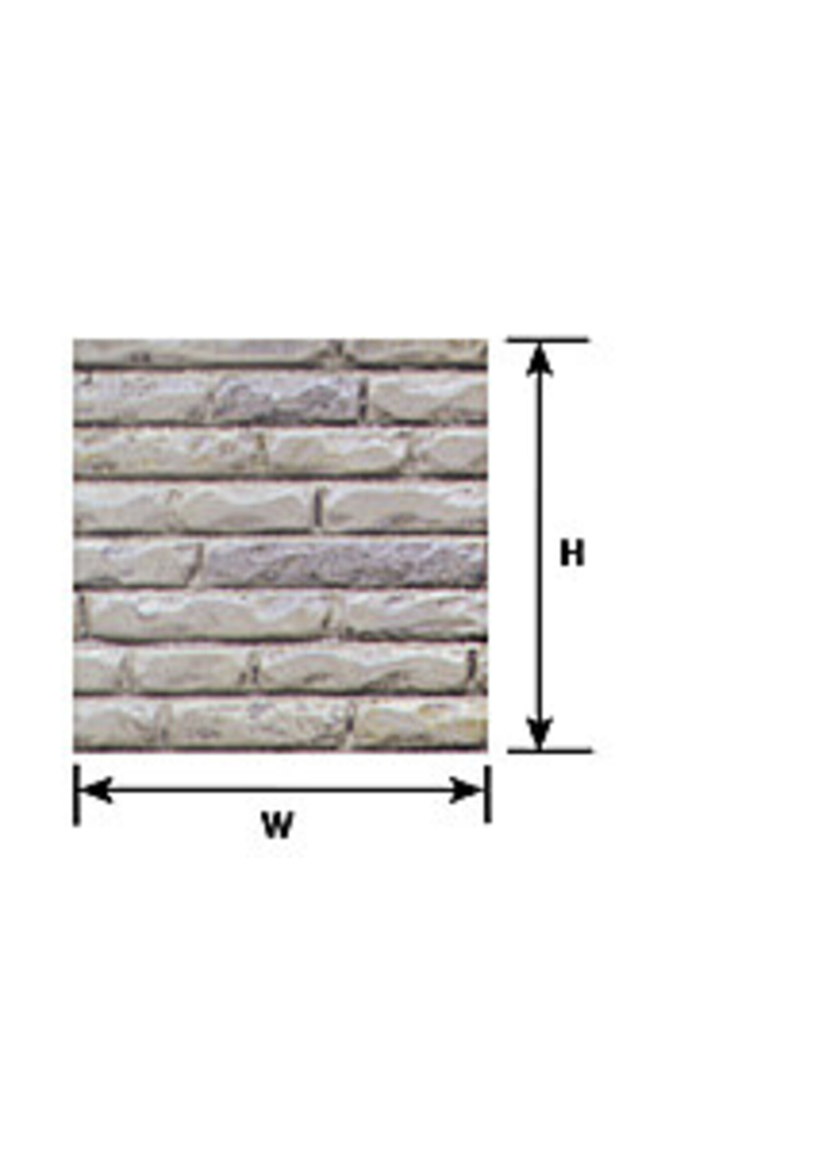 Plastruct PLA91592 G Scale Dressed Stone/Block Sheet