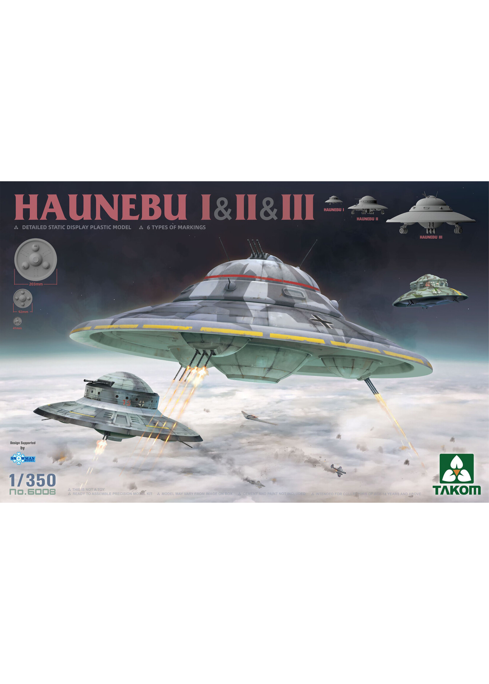 Takom ***TAK6008 Haunebu I & II & III (1/350)