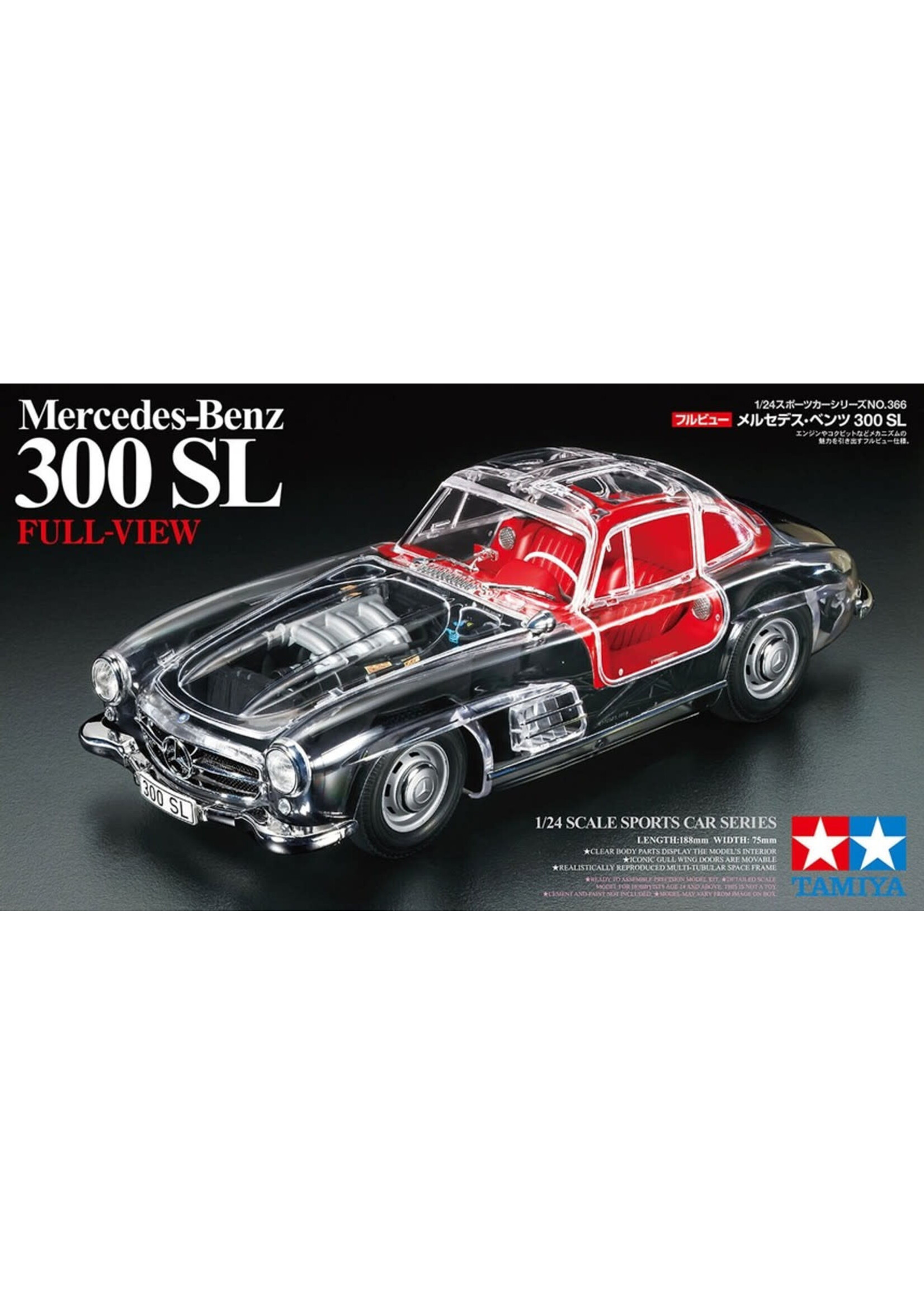 Tamiya TAM24366 Mercedes 300 SL Full View Clear (1/24)