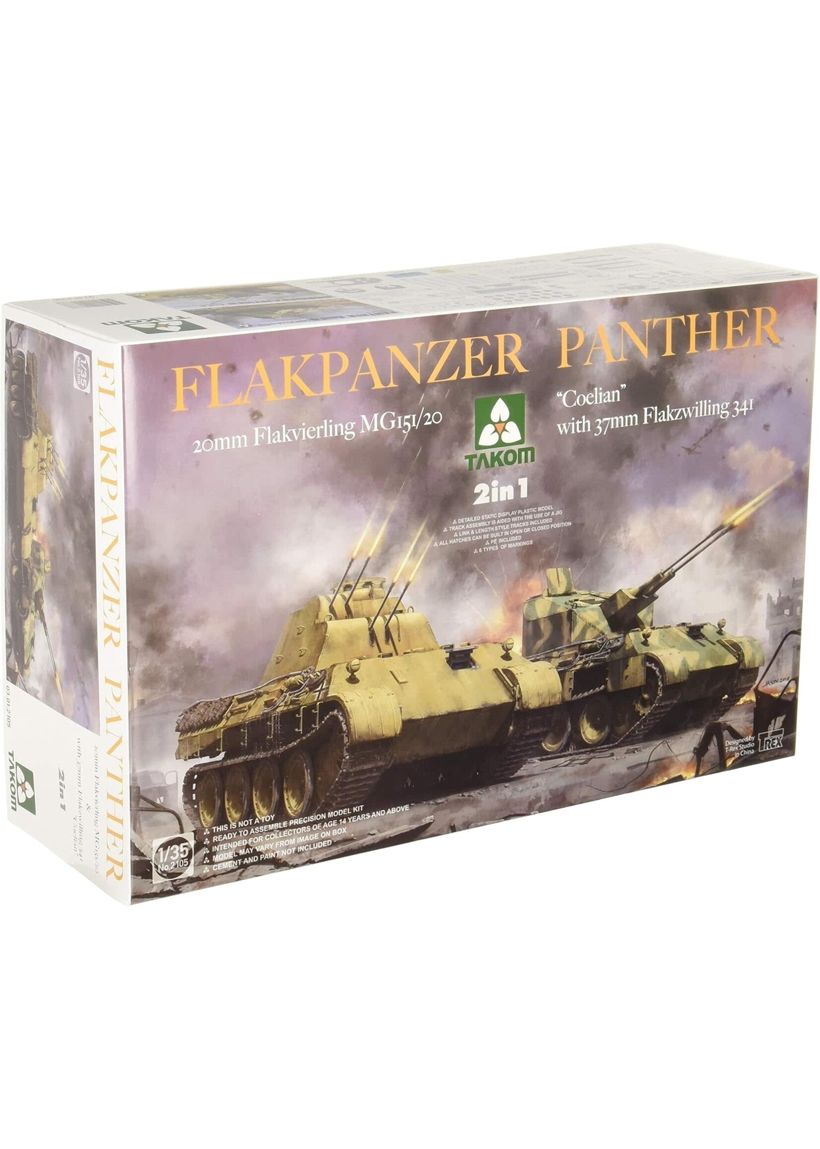 Takom ***TAK2105 Flakpanzer Panther 20mm Flakvierling & Coelian (1/35)