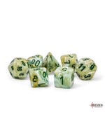 Chessex Dice RPG 22409 7pc Marble MegaHedral Green/Dark Green