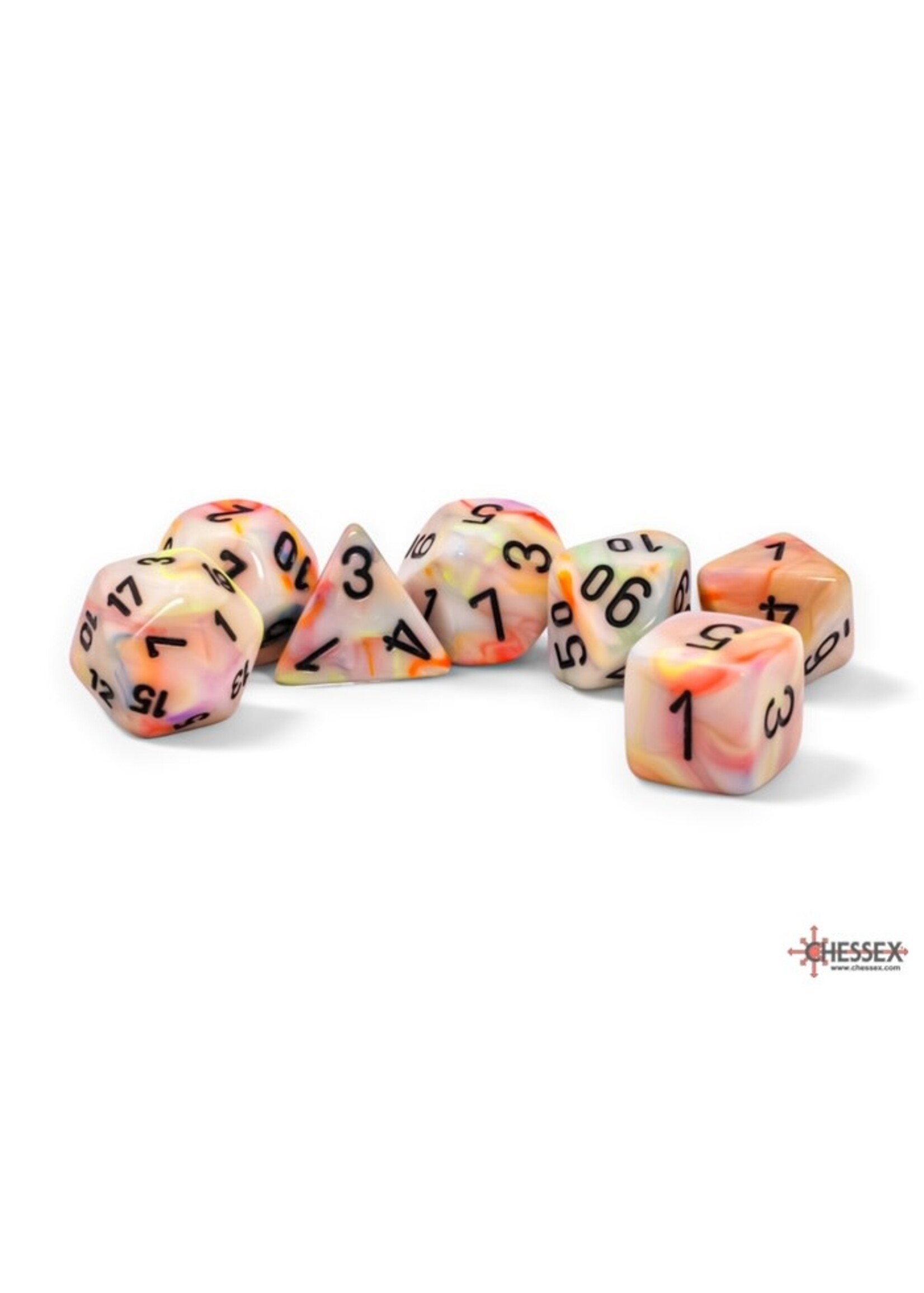 Chessex Dice RPG 22442 7pc Festive MegaHedral Circus/Black