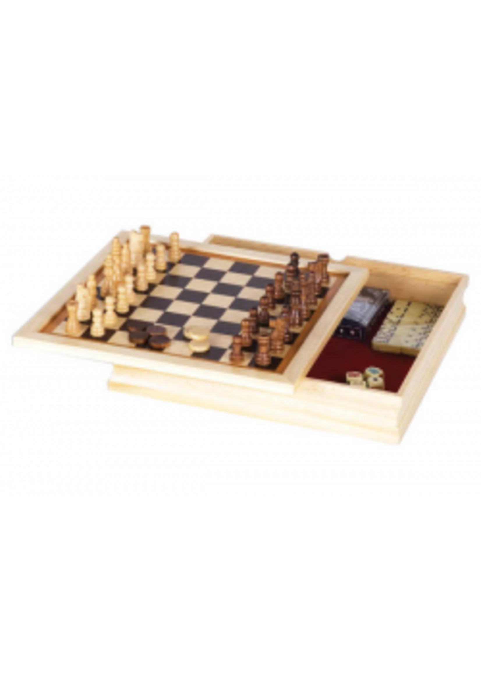 6 Games in 11 inch Wood Case