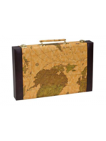 Backgammon 15" Vinyl Case Tan Map
