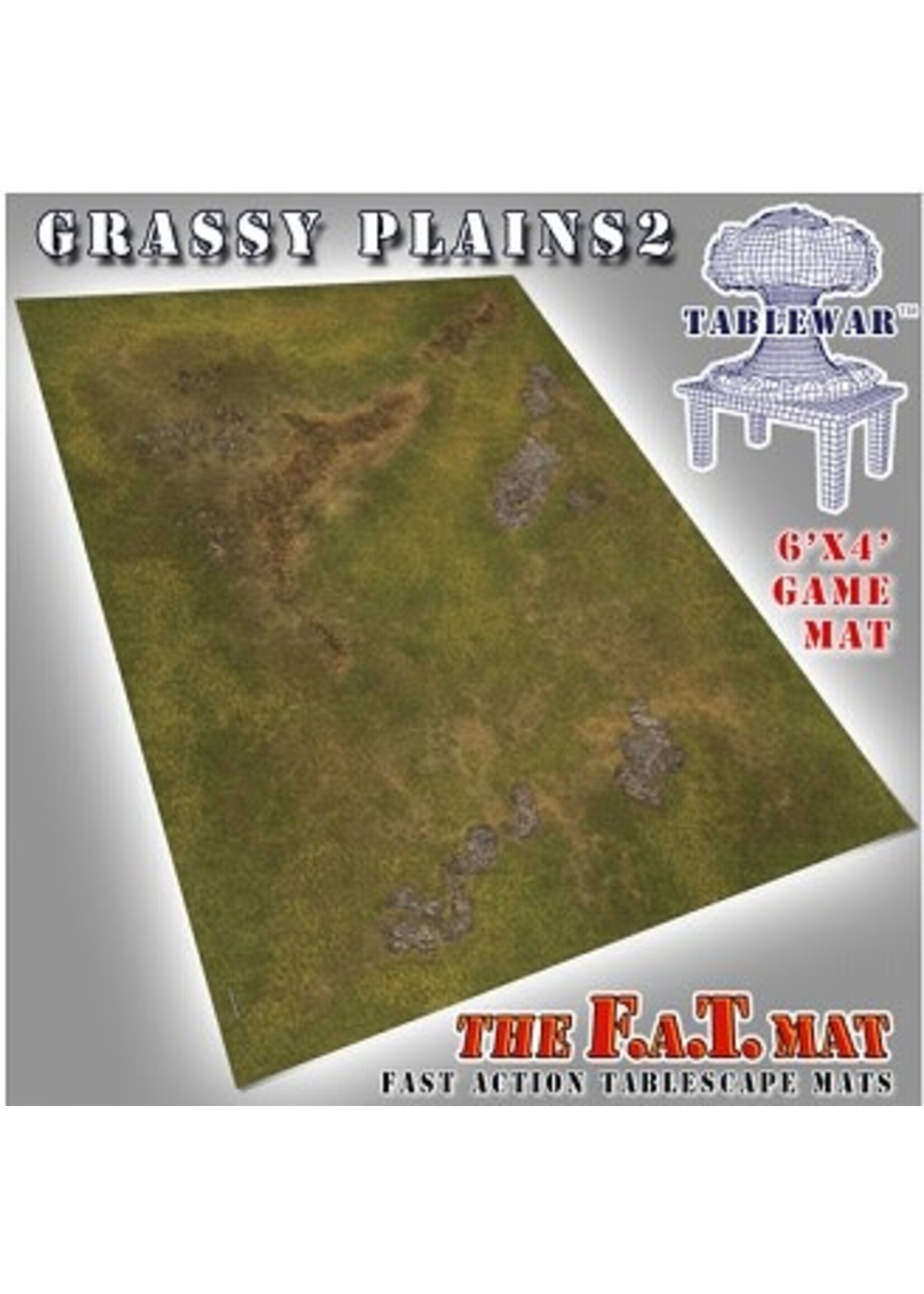 Tablewar Battle Mat Grassy Plains #2 6x4 feet