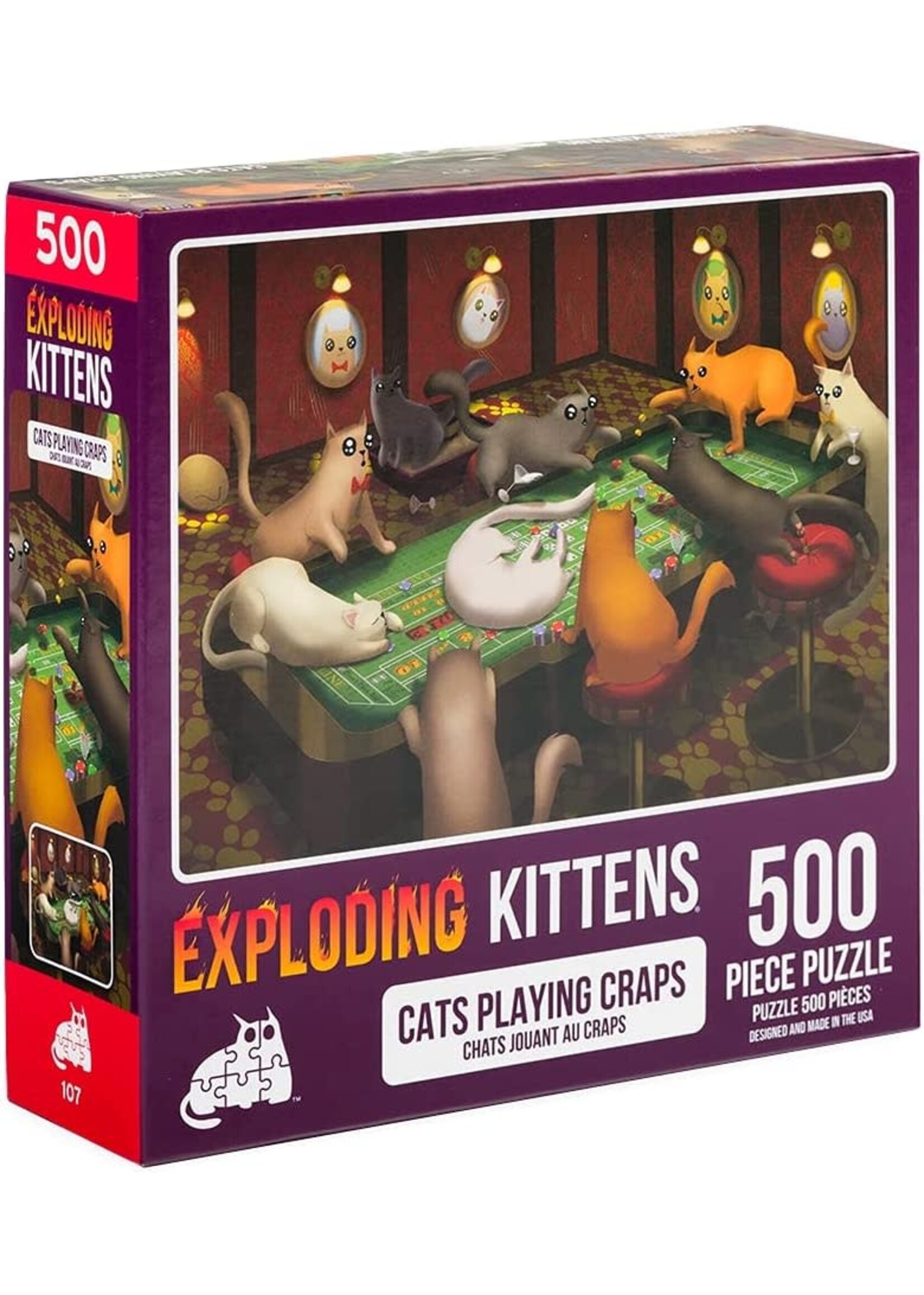 Exploding Kittens Cats Playing Craps (Puzzle500)
