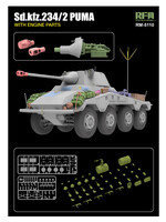 Rye Field Model RFMRM5110 Sd.Kfz.234/2 Puma with Engine Parts (1/35)
