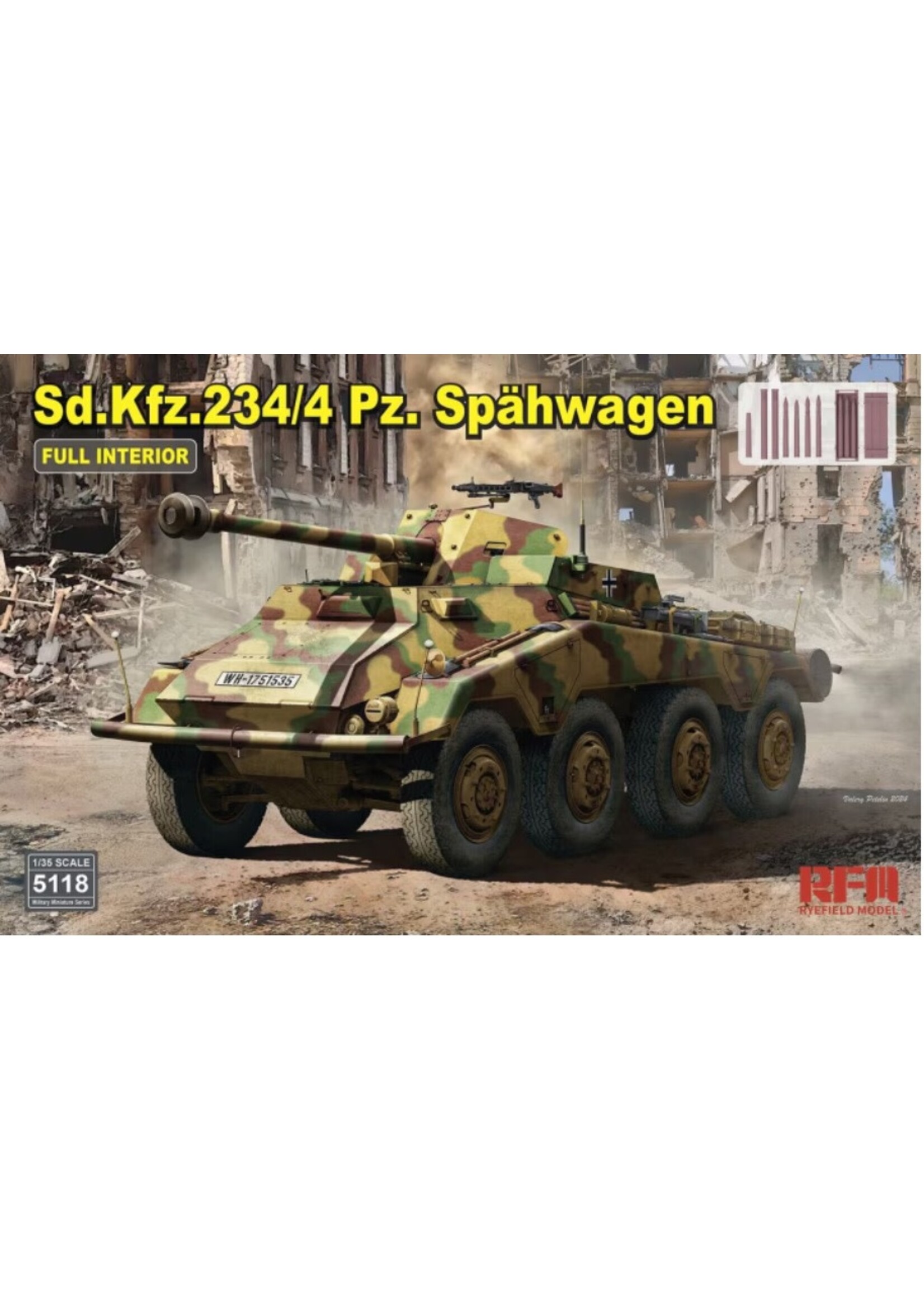 Rye Field Model RFMRM5118 Sd.Kfz.334/4 Pz.Spahwagen with Full Interior (1/35)