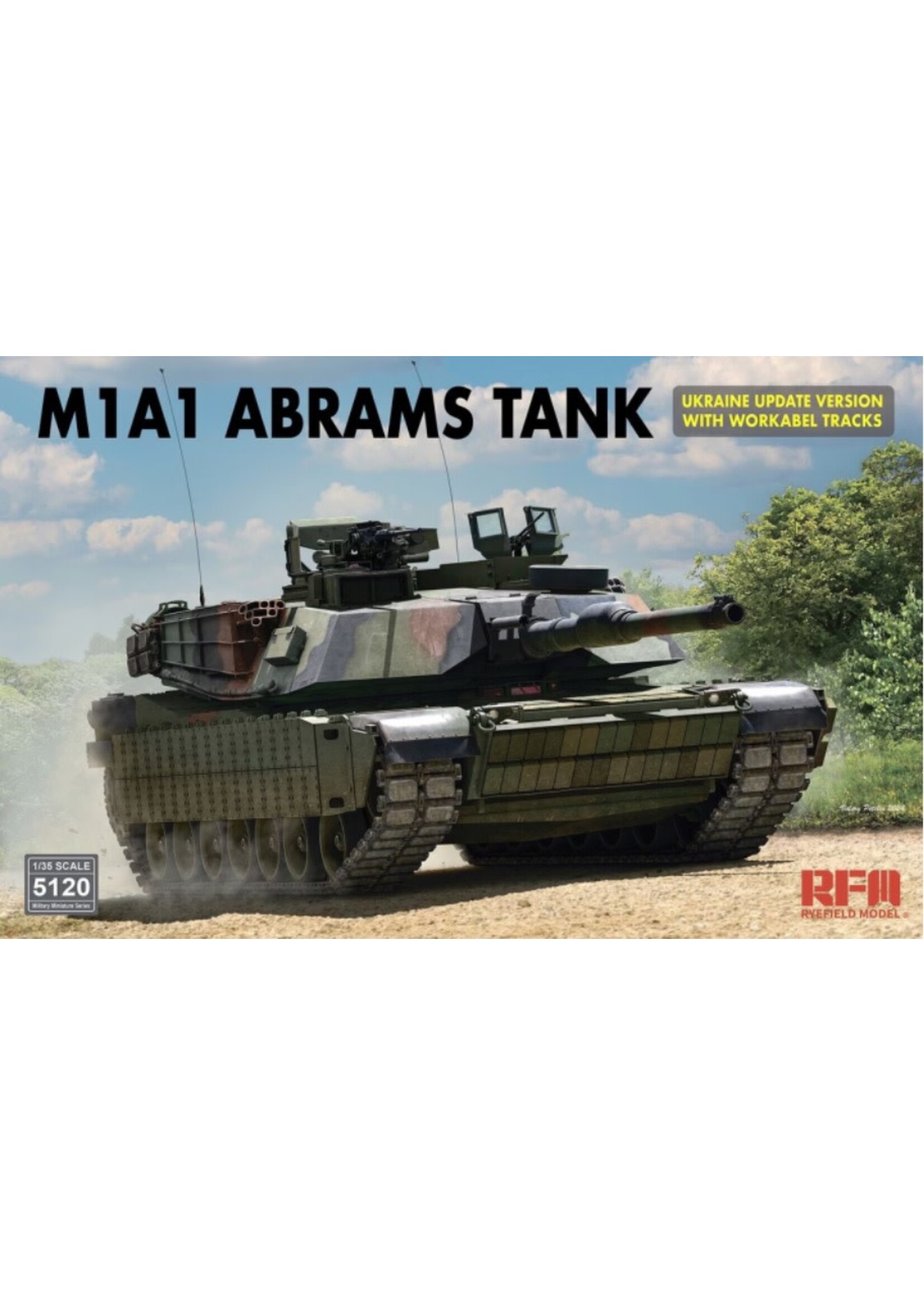 Rye Field Model RFMRM5120 M1A1 Abrams Tank Ukraine Update (1/35)