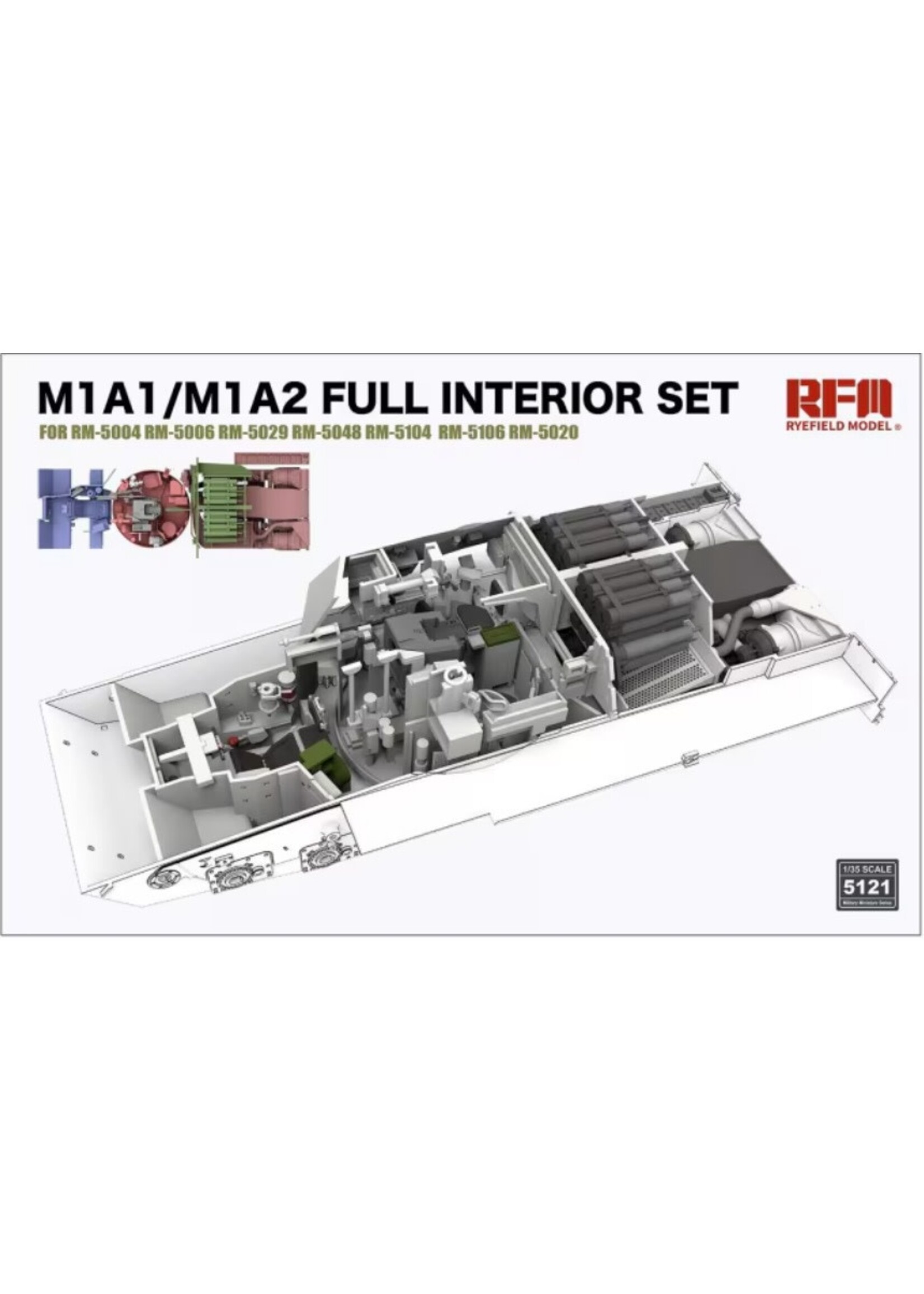 Rye Field Model RFMRM5121 M1A1/M1A2 Abrams Full Interior Only (1/35)