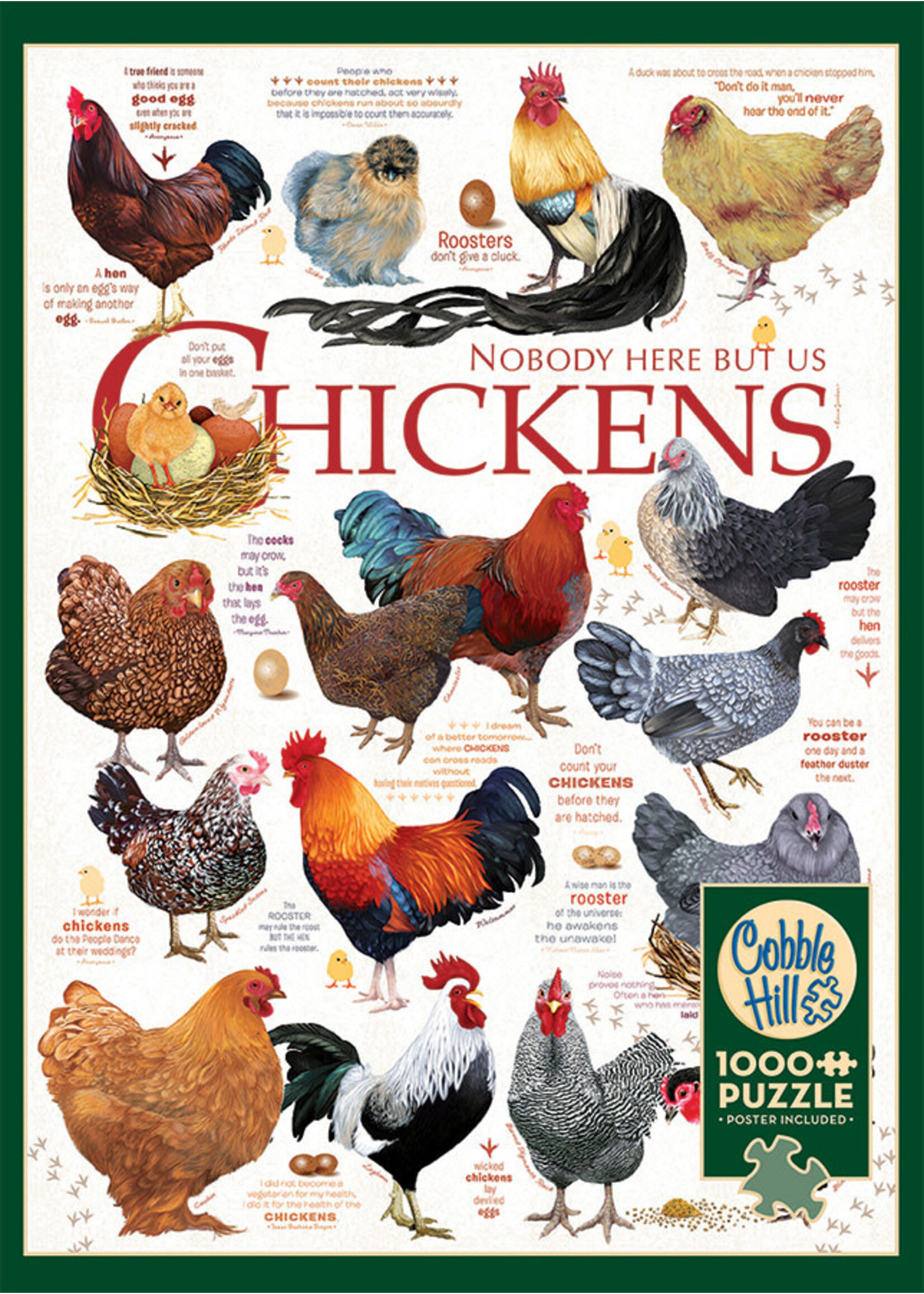 Cobble Hill CH40137 Chicken Quotes (Puzzle1000)