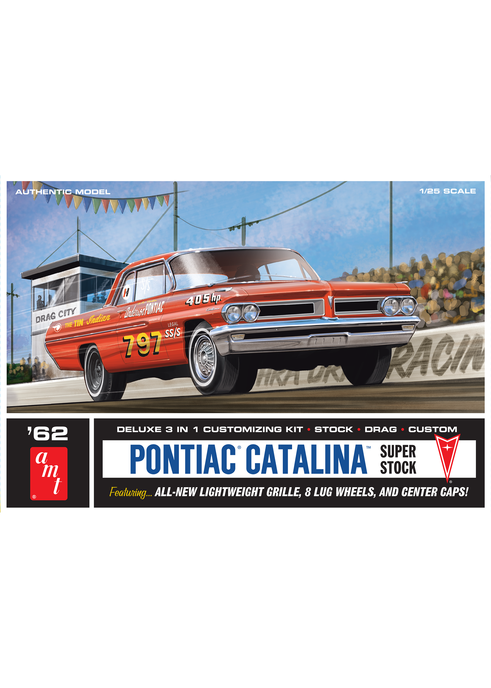 AMT AMT1392 1962 Pontiac Catalina Super Stock (1/25)