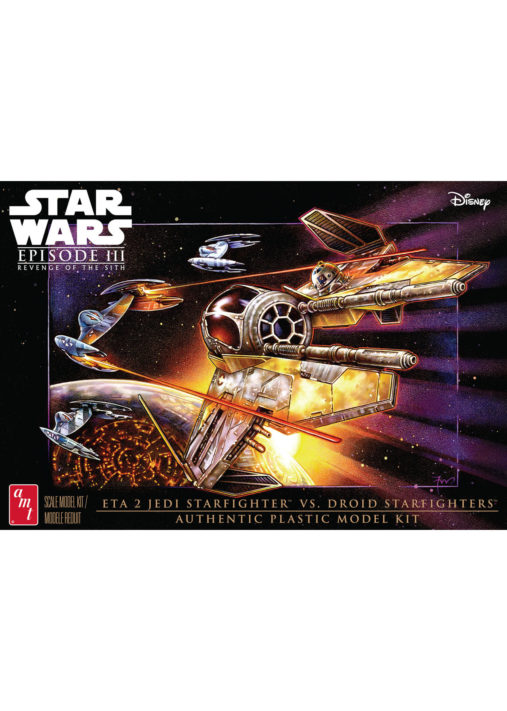 AMT AMT1436 Jedi Star Fighter vs Droid Fighters (1/48)