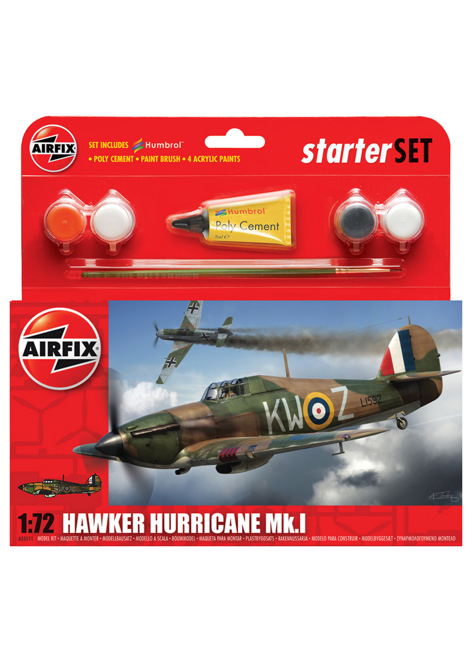 Airfix AIR55111 Hawker Hurricane Mk.I Starter Gift Set (1/72)