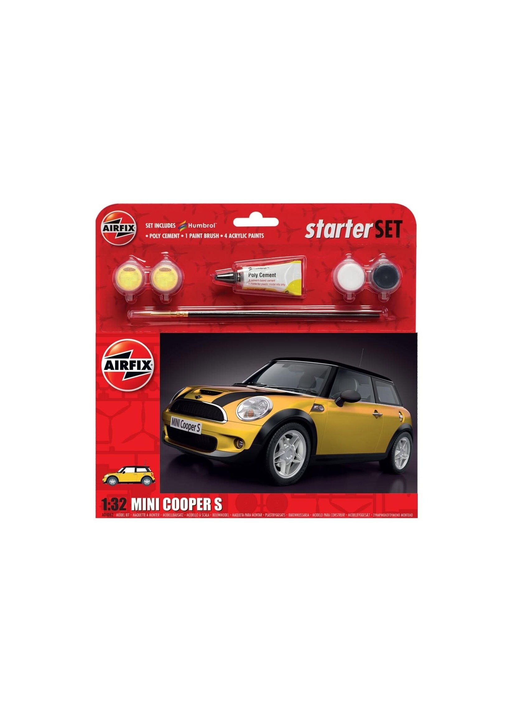 Airfix AIR55310 Mini Cooper S Yellow Starter GIft Set (1/32)