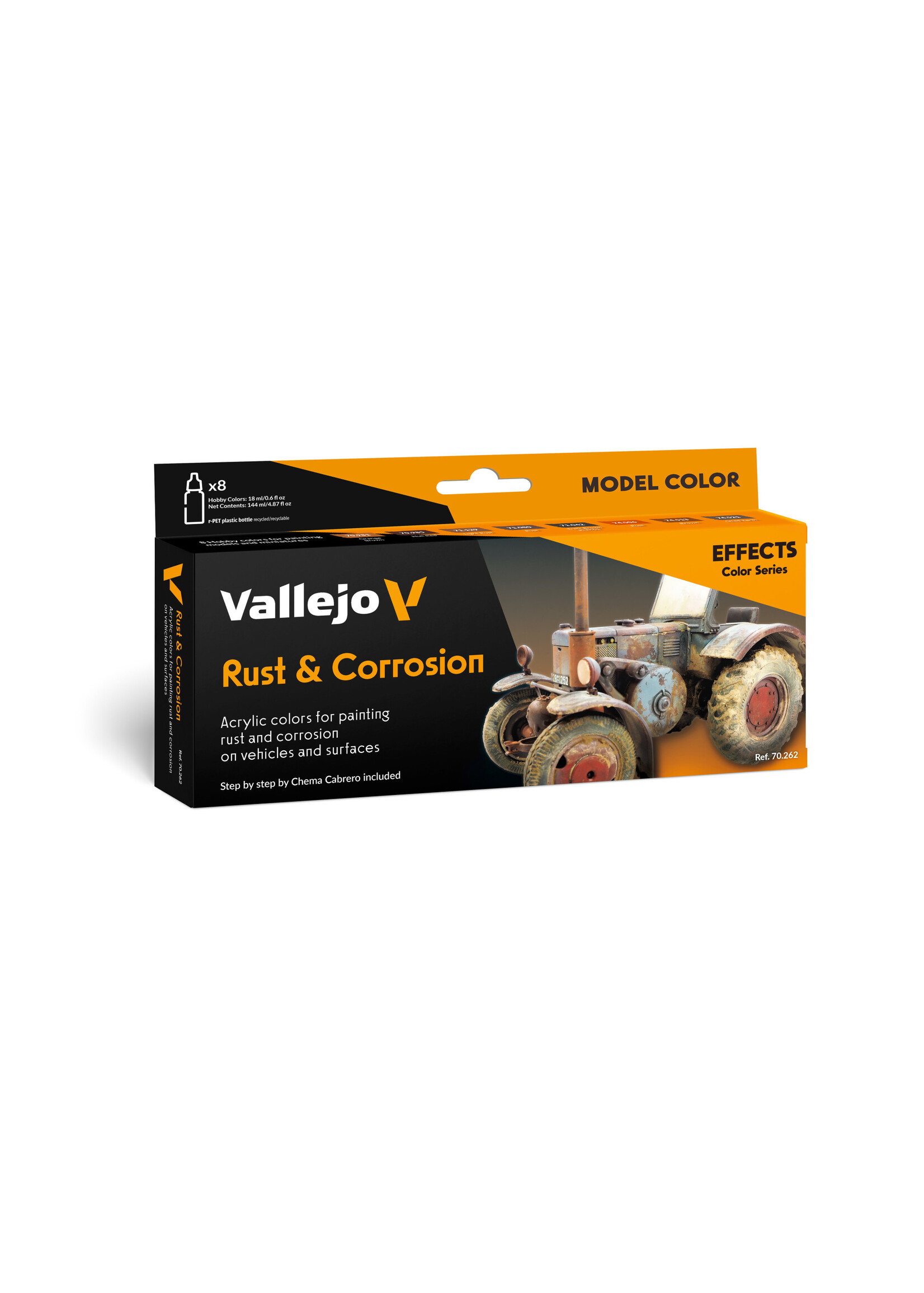 Vallejo VAL70262 Rust & Steel Effects Paint Set (8pc)