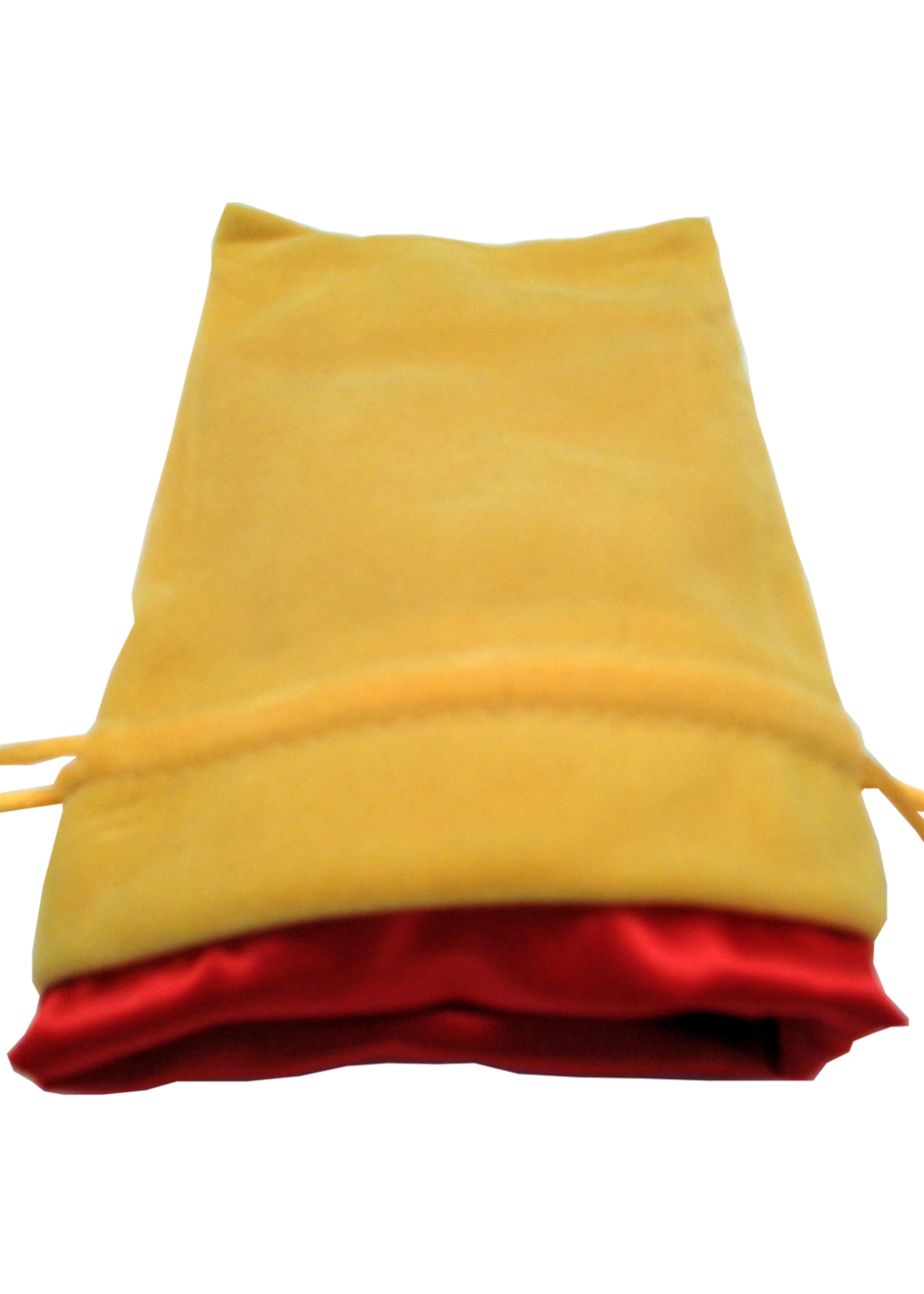 FanRoll Dice Bag 9006 Velvet Gold with Red Satin 4x6 inch