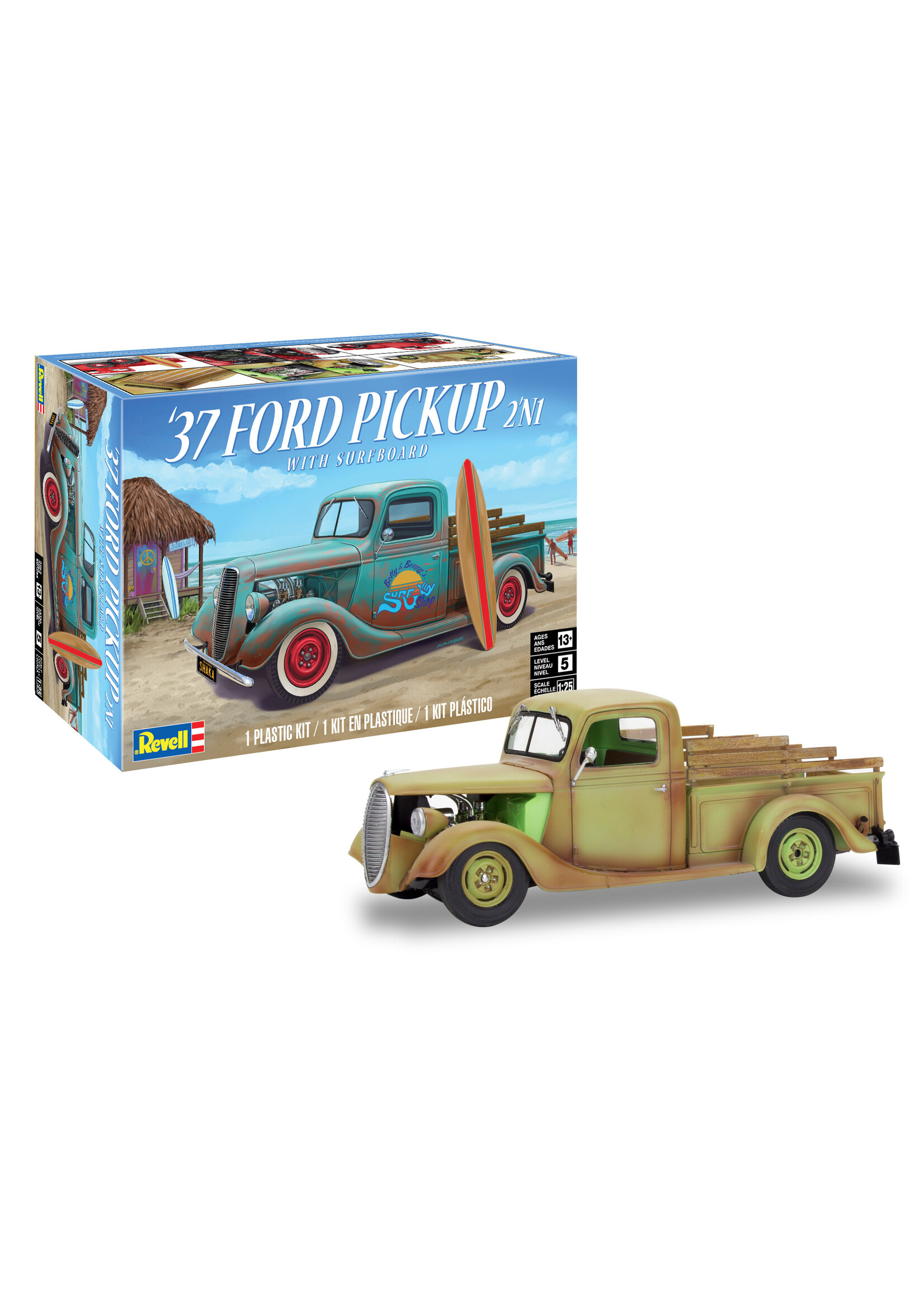 Revell REV4516 1937 Ford Pickup 2in1 with Surfboard (1/25)