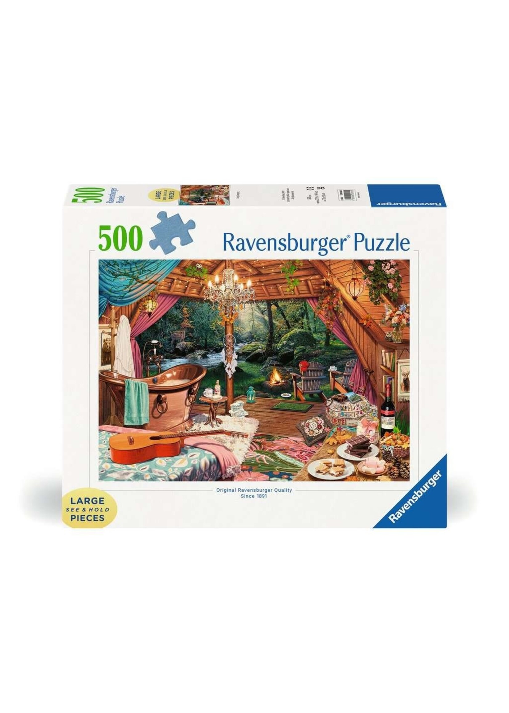 Ravensburger RAV12000825 Cozy Glamping (Puzzle500)