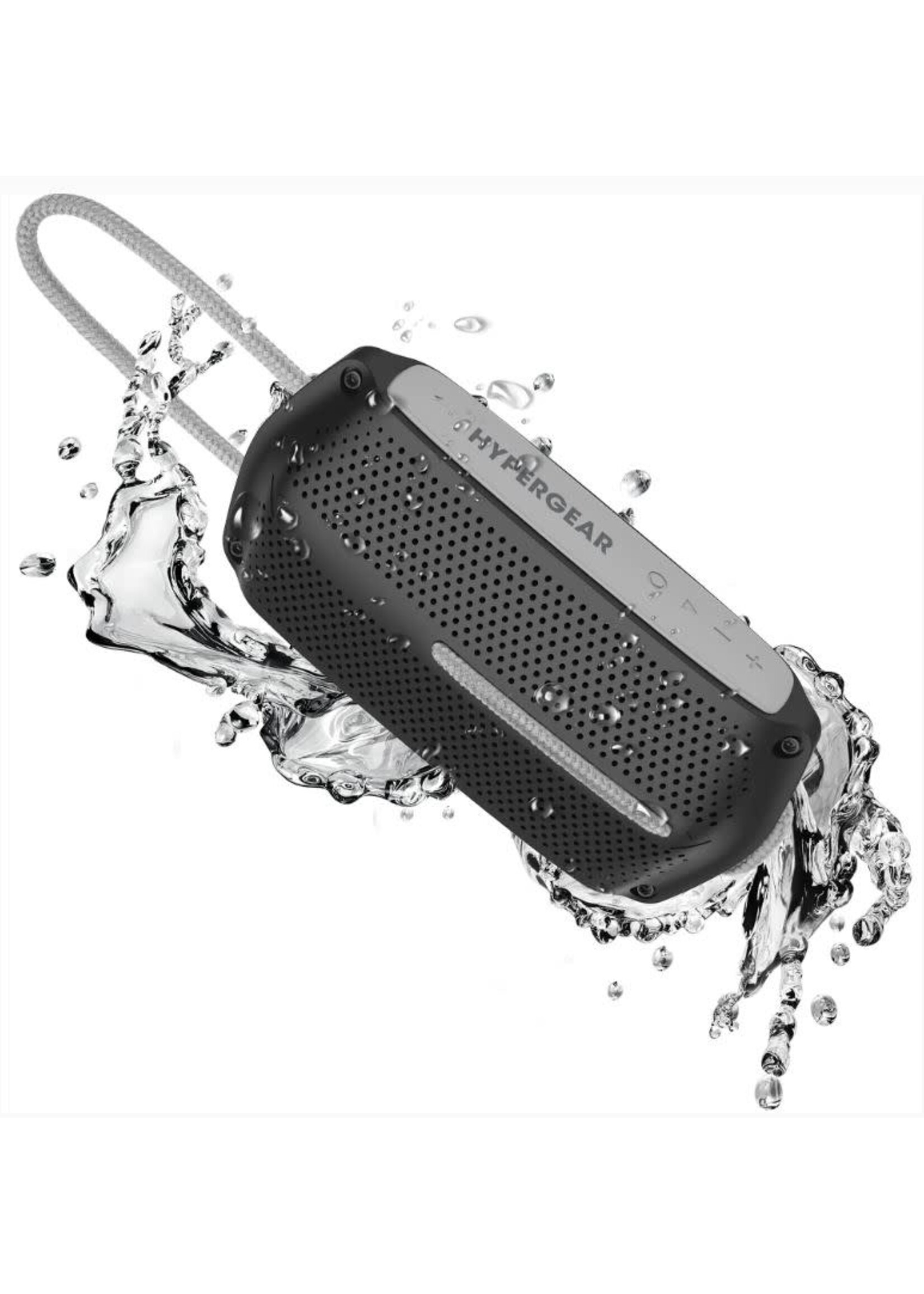 HyperGear HyperGear Speaker Bluetooth 10W Waterproof IPX4 Hands Free Music + Calls - Black Grey