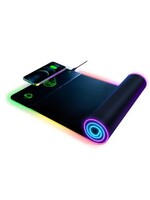 HyperGear HyperGear Gaming Mouse Pad XL RGB LED 11 Modes with Qi Charge Pad 15w Fast Charge  with USB-C Cable