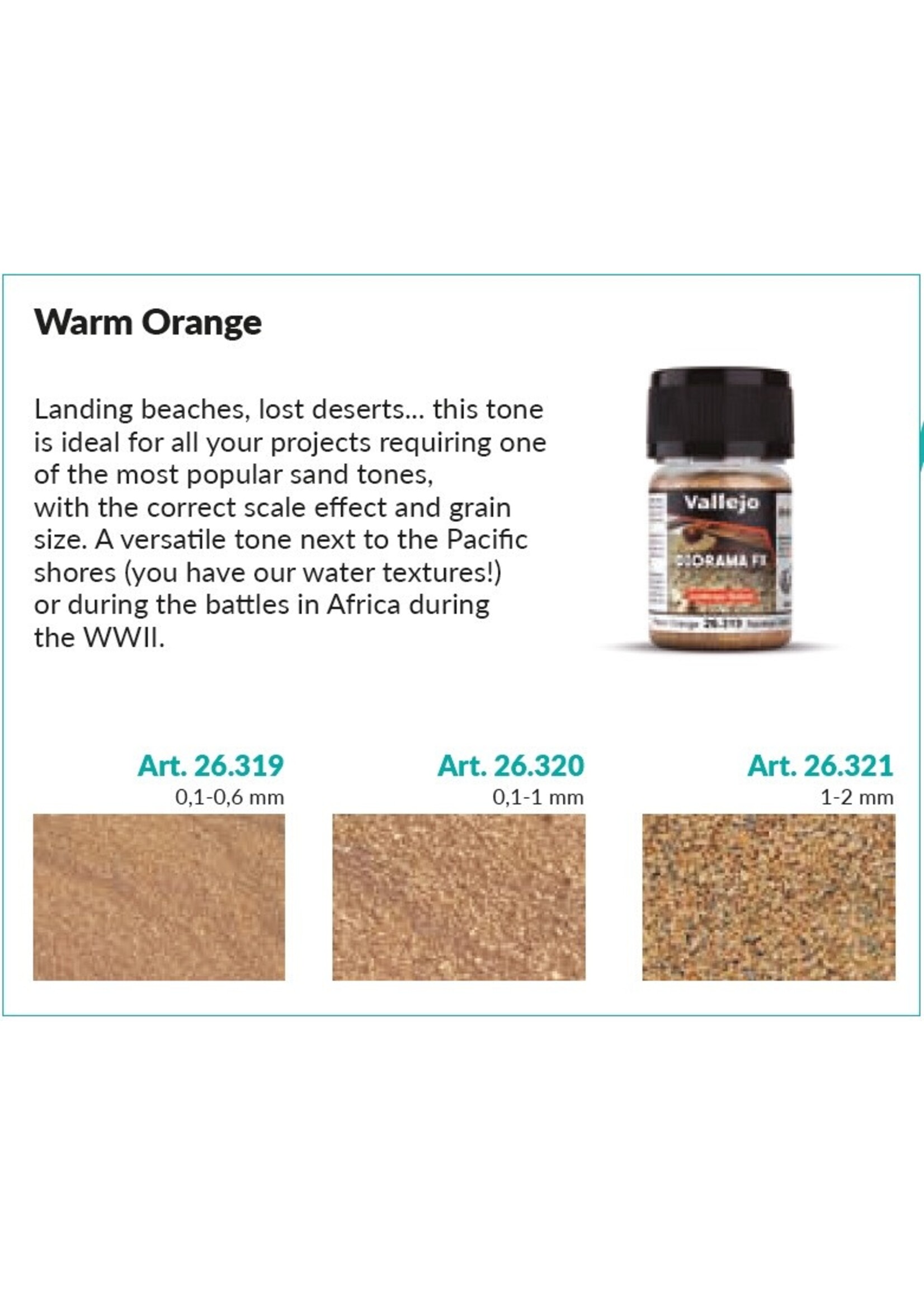 Vallejo VAL26319 Warm Orange 0.1-0.6mm (35ml)