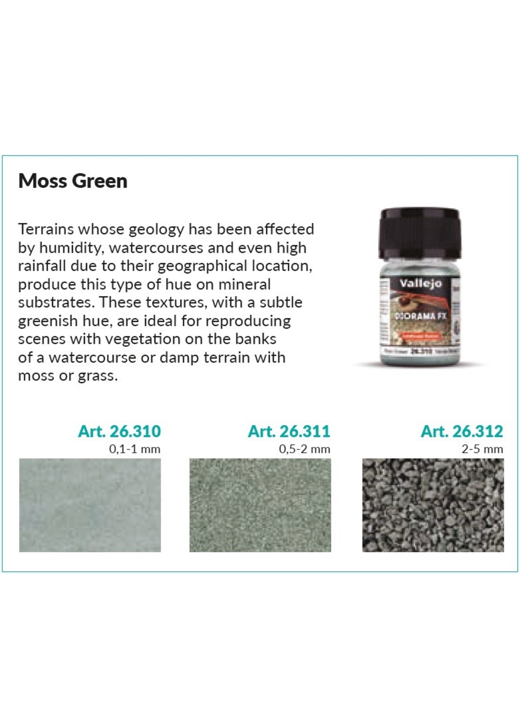 Vallejo VAL26310 Moss Green 0.1-1mm (35ml)