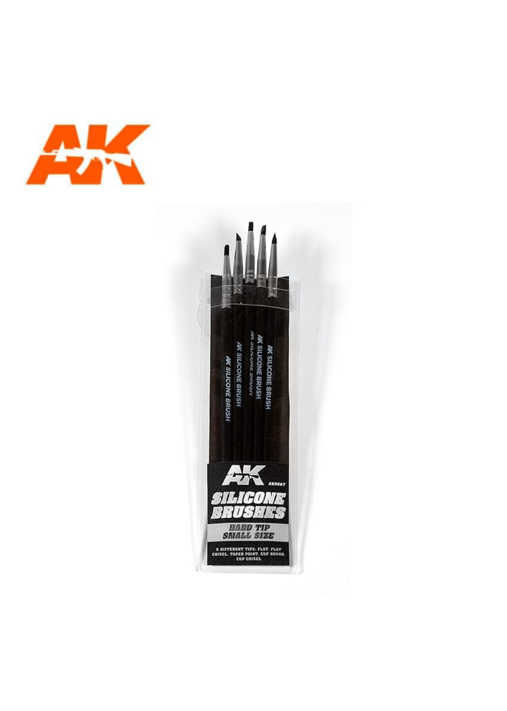 AK Interactive AK-9087 Silicone Brushes Small Hard Tip (5pc)