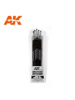 AK Interactive AK-9088 Silicone Brushes Medium Hard Tip (5pc)