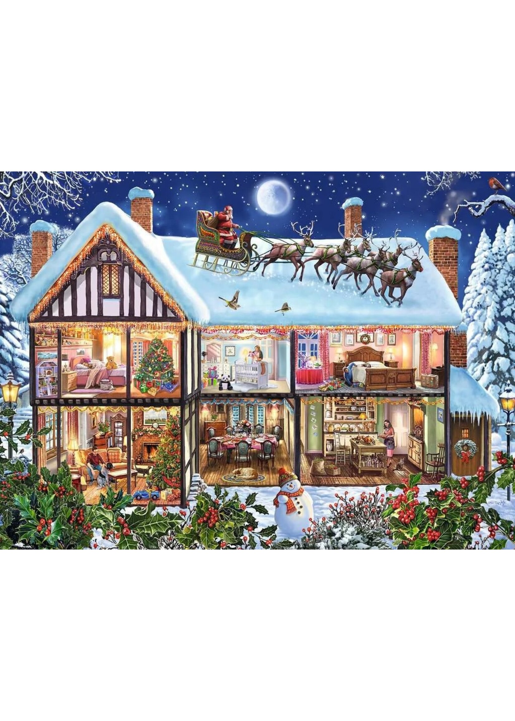 Ravensburger RAV12996 Christmas at Home (Puzzle100)