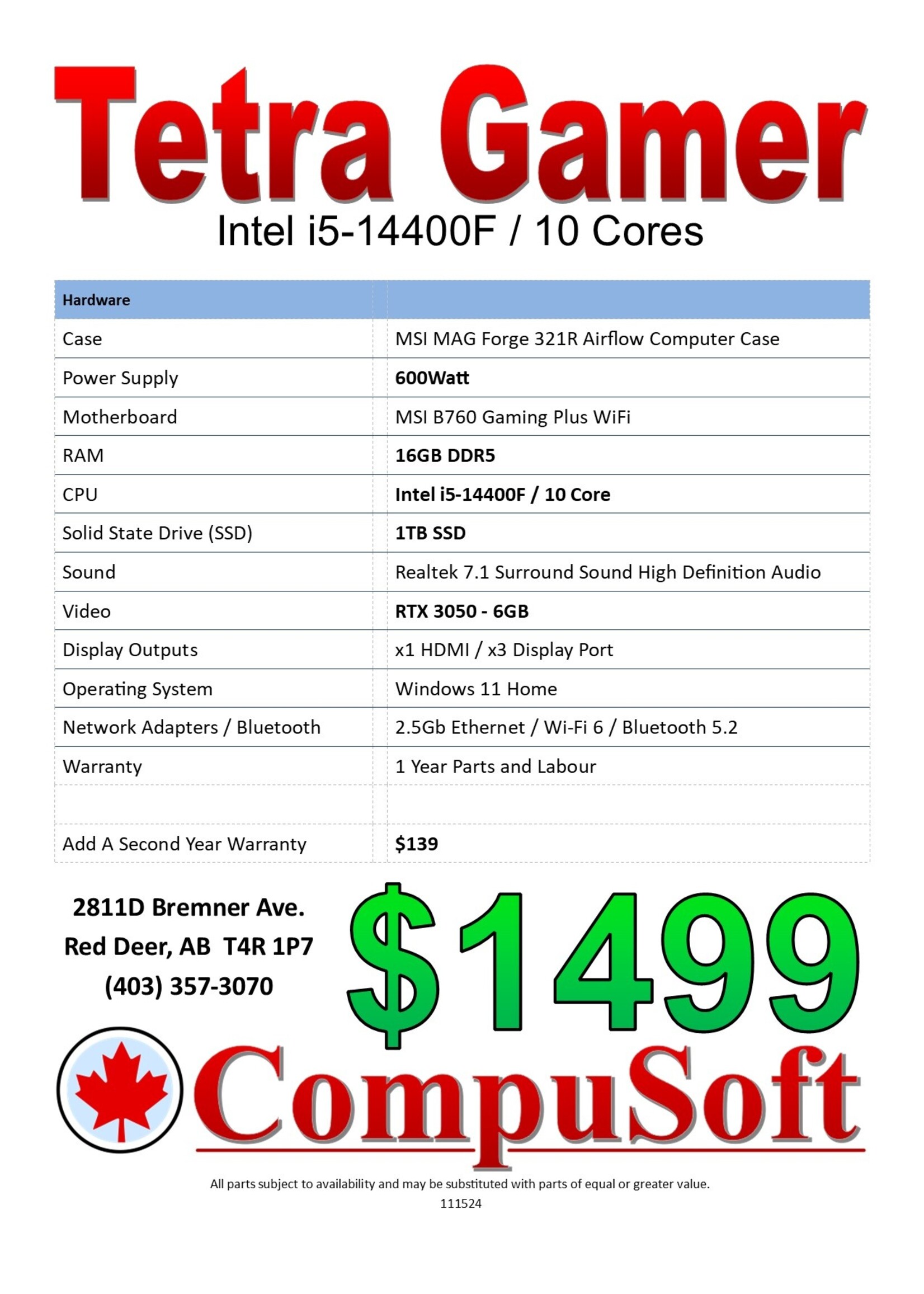 CompuSoft Tetra Gamer
