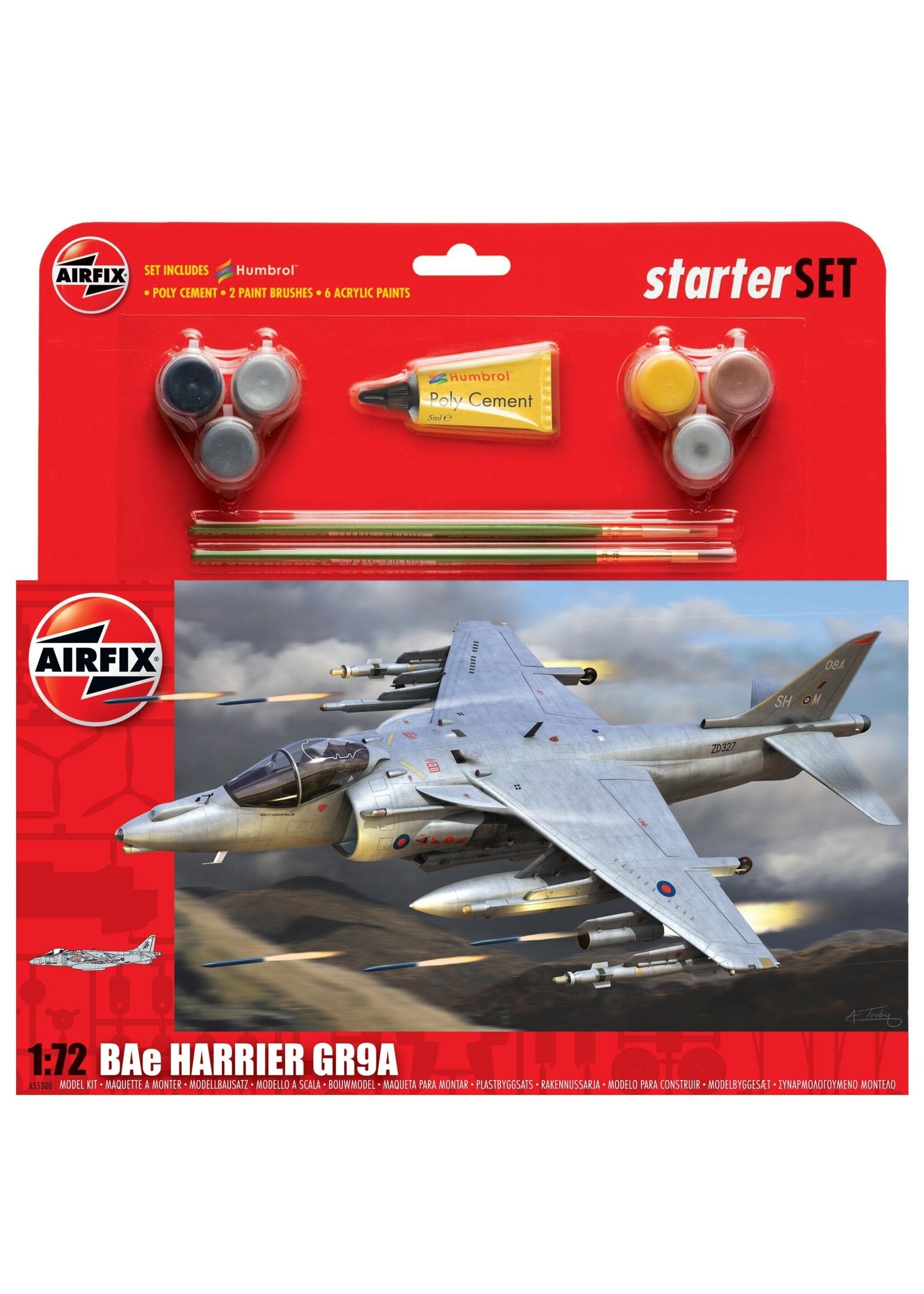 Airfix AIR55300A BAe Harrier GR9A Starter Gift Set (1/72)
