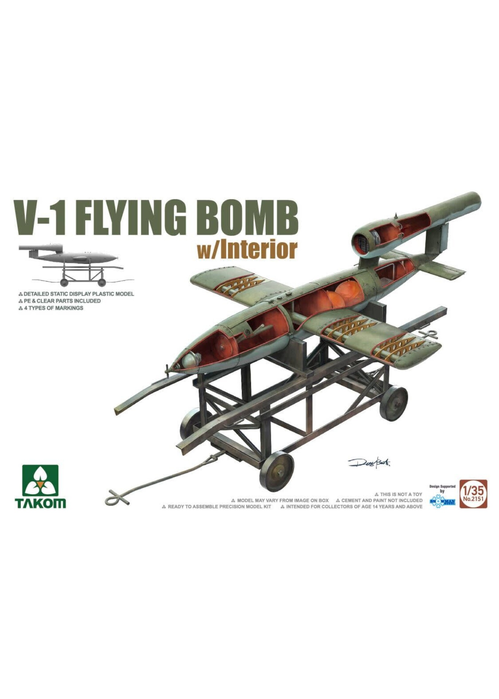 Takom TAK2151 V1 Flying Bomb with Interior (1/35)