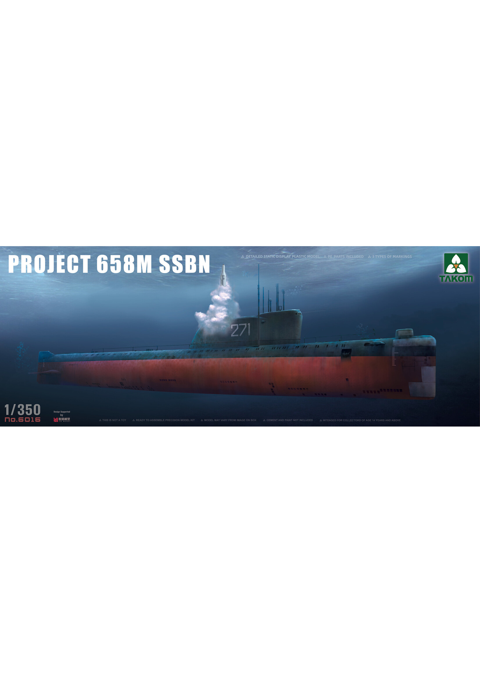 Takom TAK6016 Project 658M SSBN (1/350)