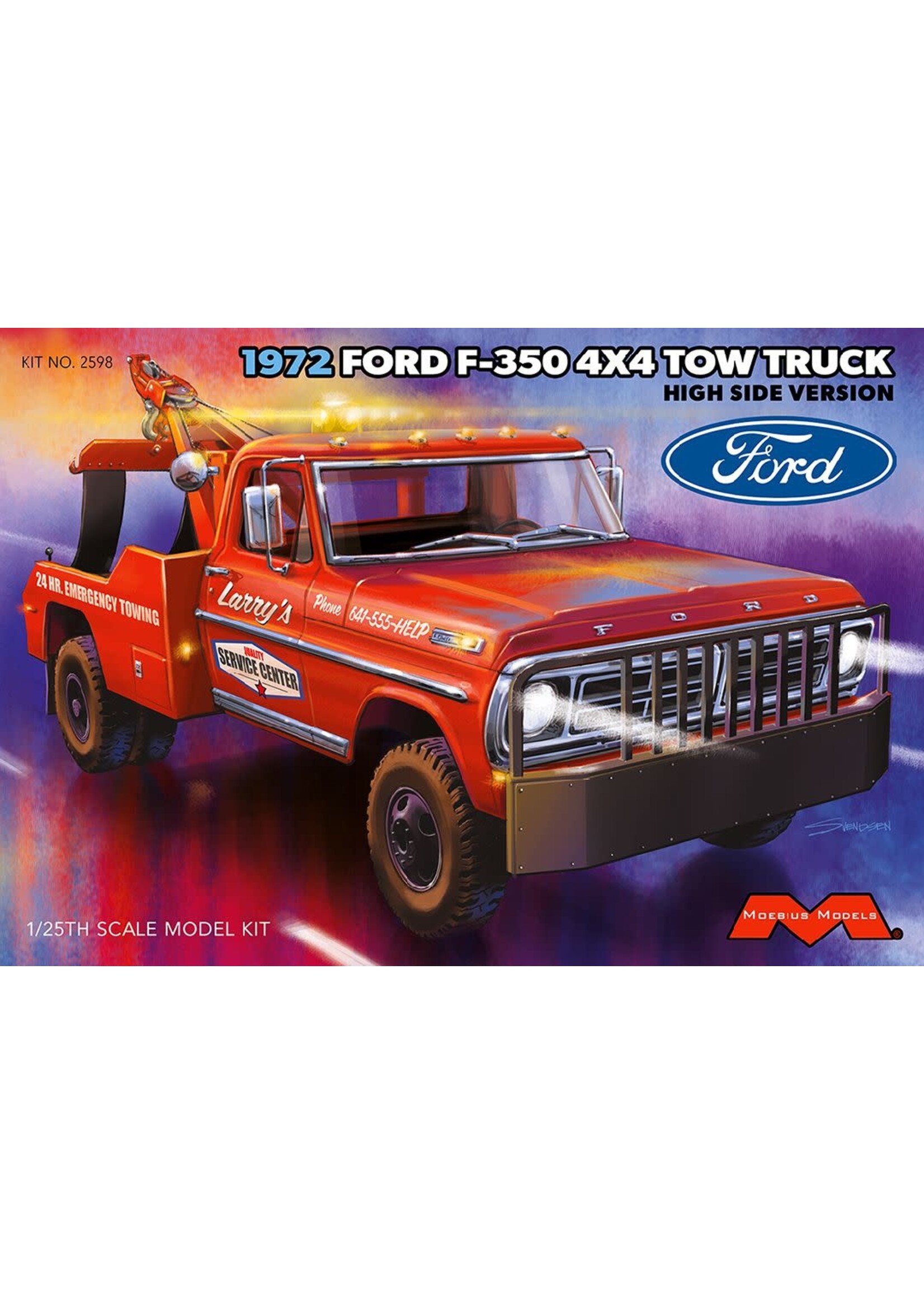 Moebius MOE2598 1972 Ford F-350 Wrecker 4x4 High Side (1/25)