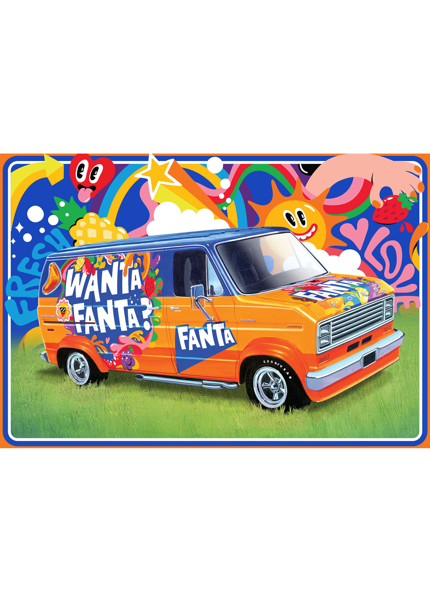 AMT AMT1471 1977 Ford Custom Van Fanta (1/25)