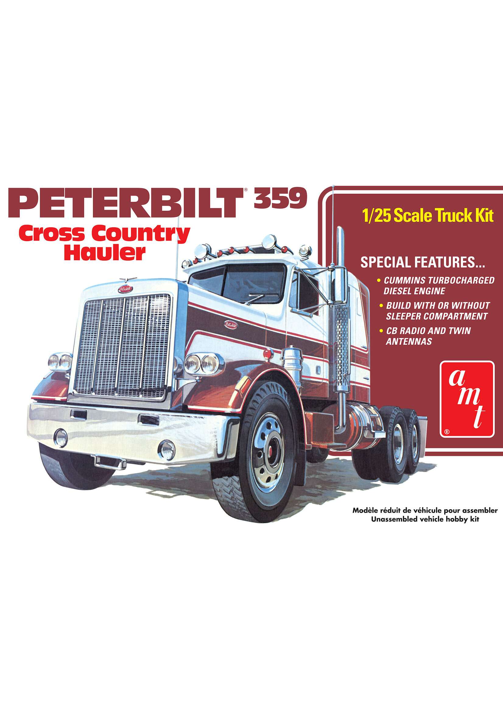 AMT AMT1477 Peterbilt 359 Cross Country Hauler (1/25)
