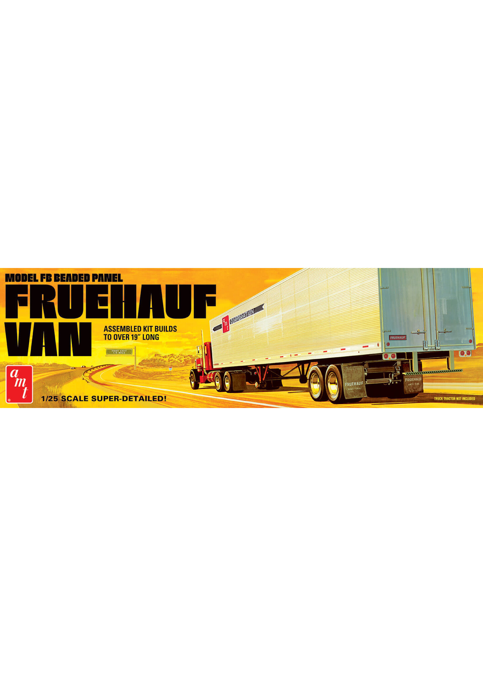 AMT AMT1478 Fruehauf 40 Foot Beaded Van Trailer (1/25)