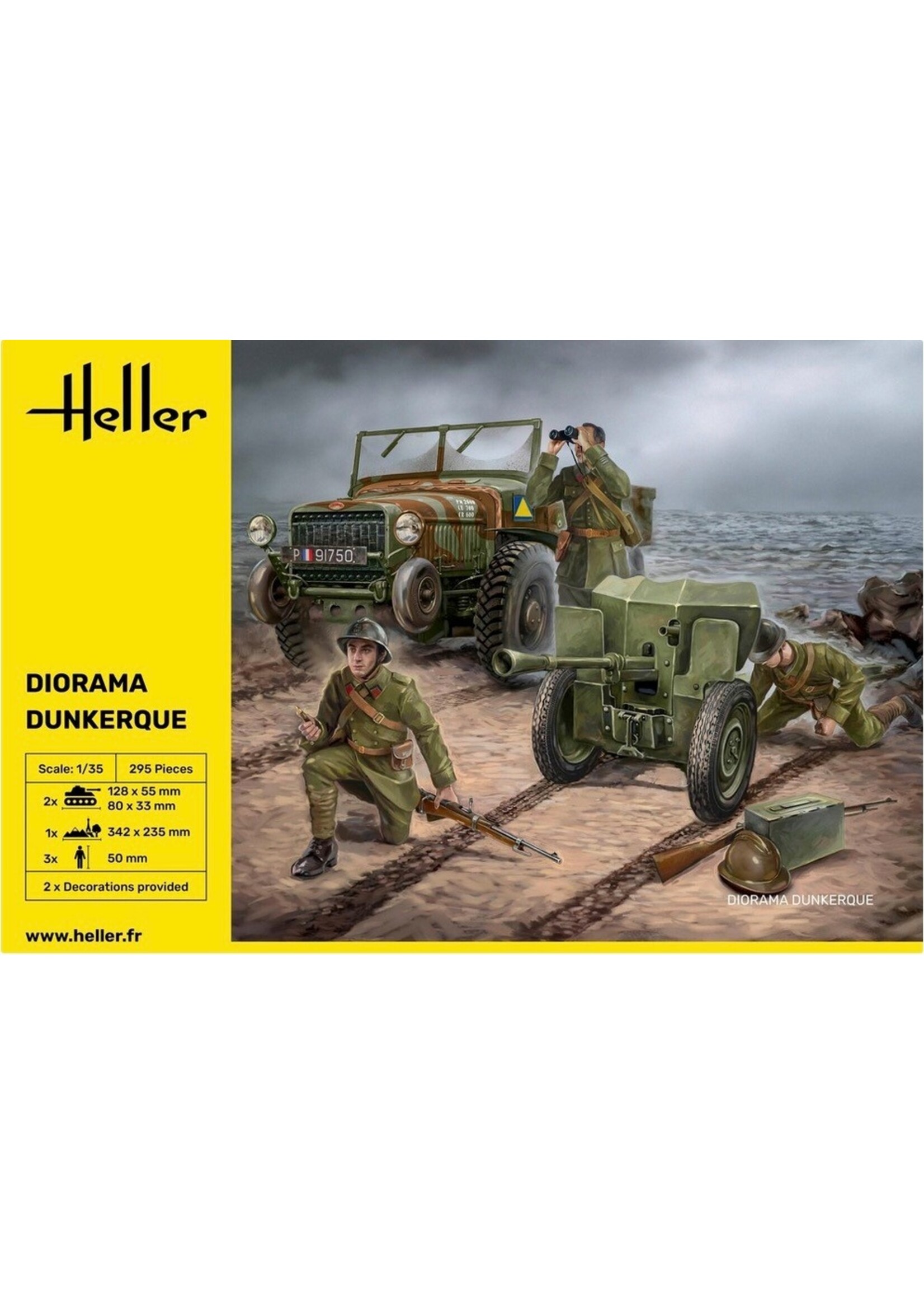 Heller HLR30326 Diorama Kit Laffly V 15 T plus Cannon (1/35)