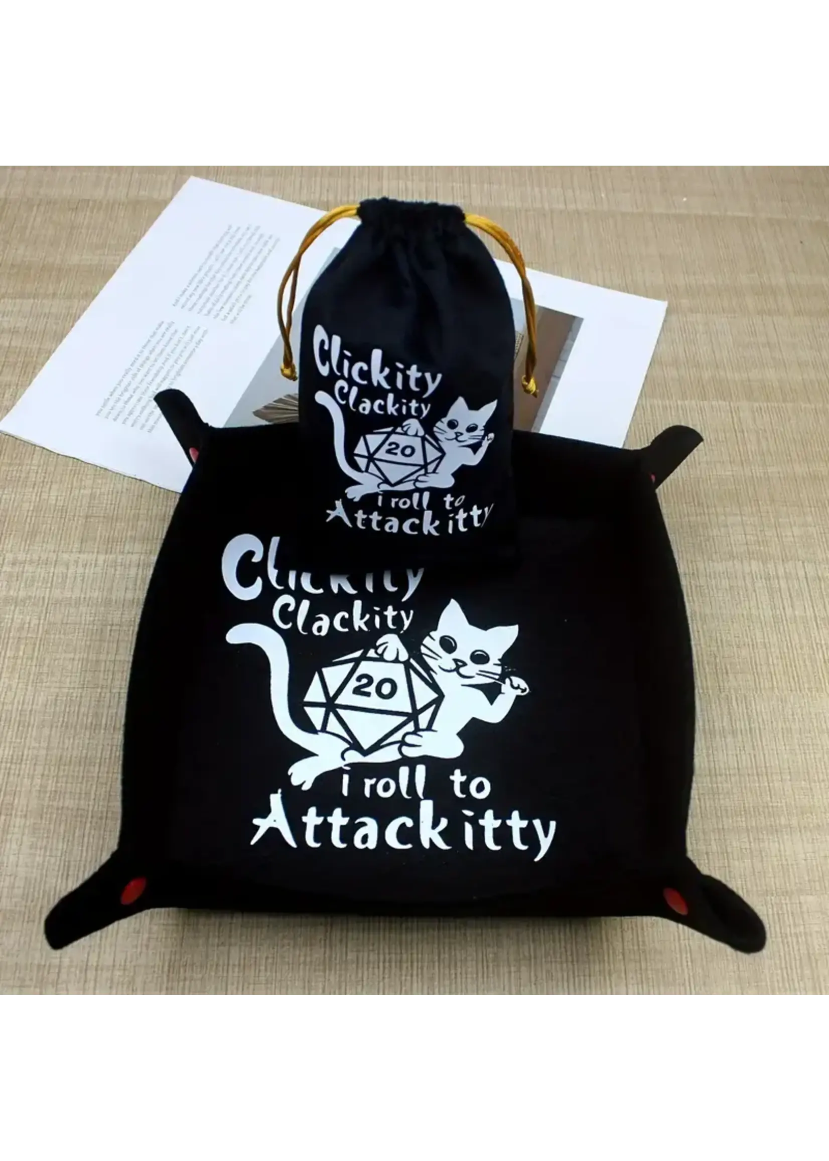 Dice Bag & Tray Clickity Clackity Roll for Attackitty