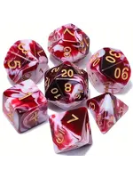 Dice RPG FD390197 7pc Red White Gold
