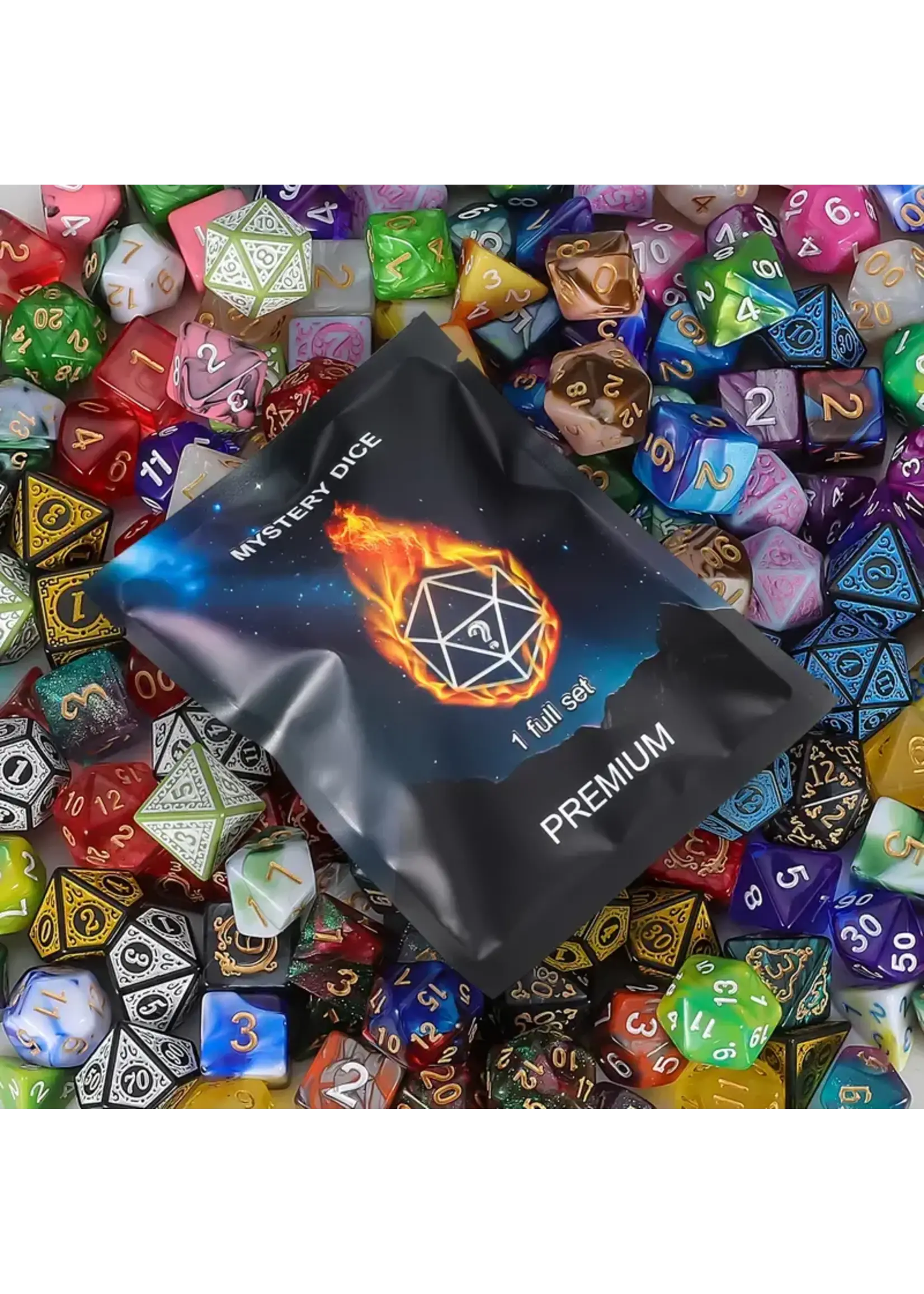 Mystery Dice 7pc Dice plus Dice Bag