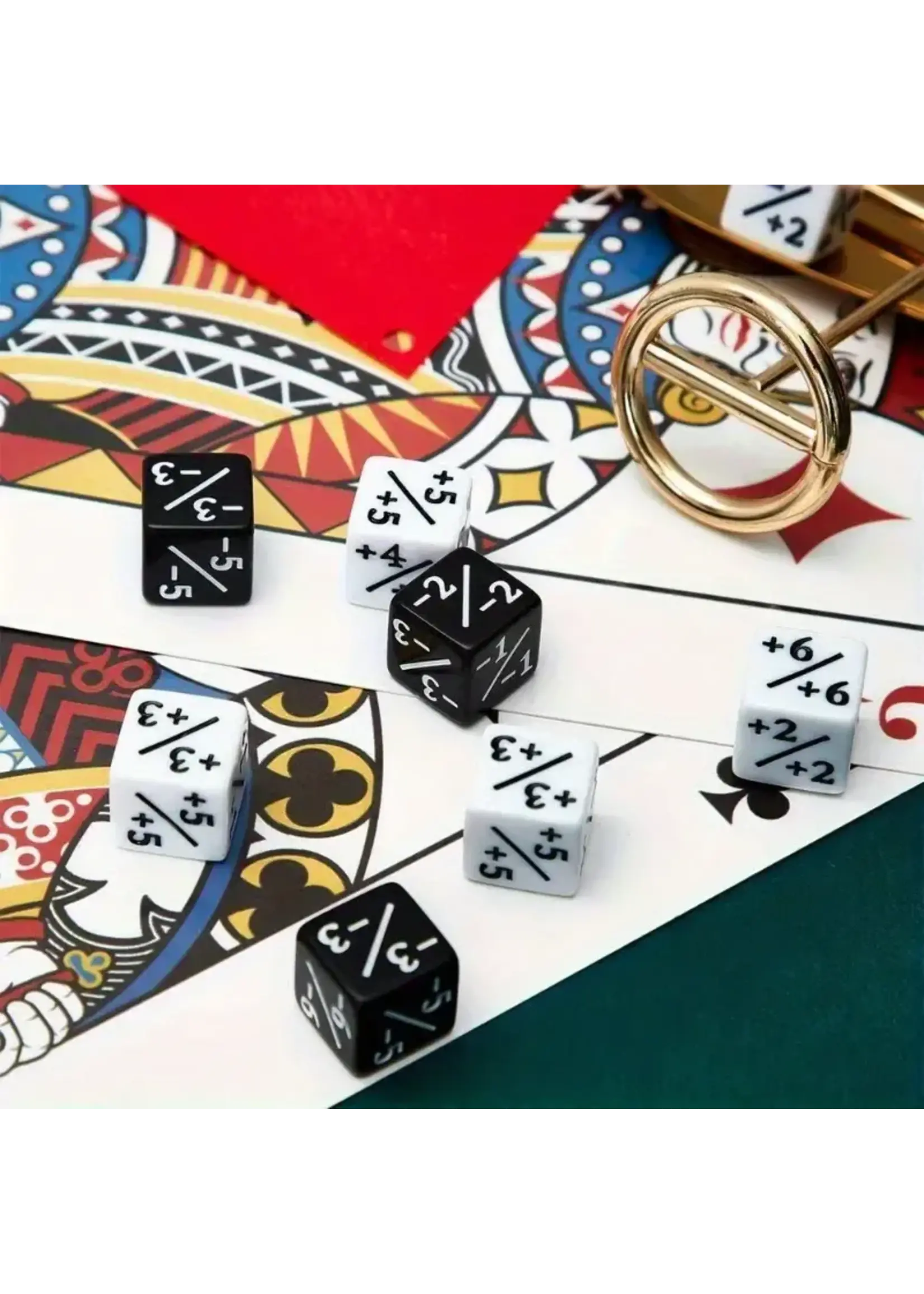 Dice 15mm MTG Plus or Minus Loyalty Tokens (12pc)