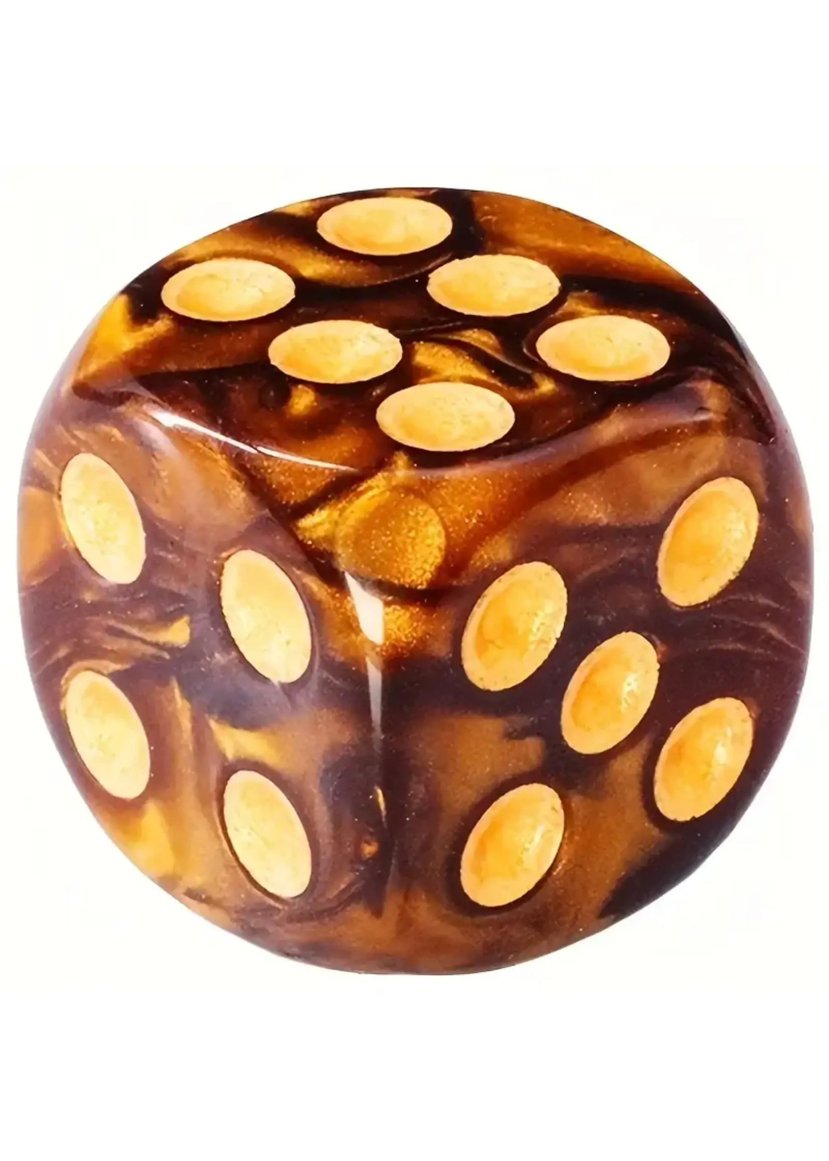 Dice 16mm 10pc Black Gold White