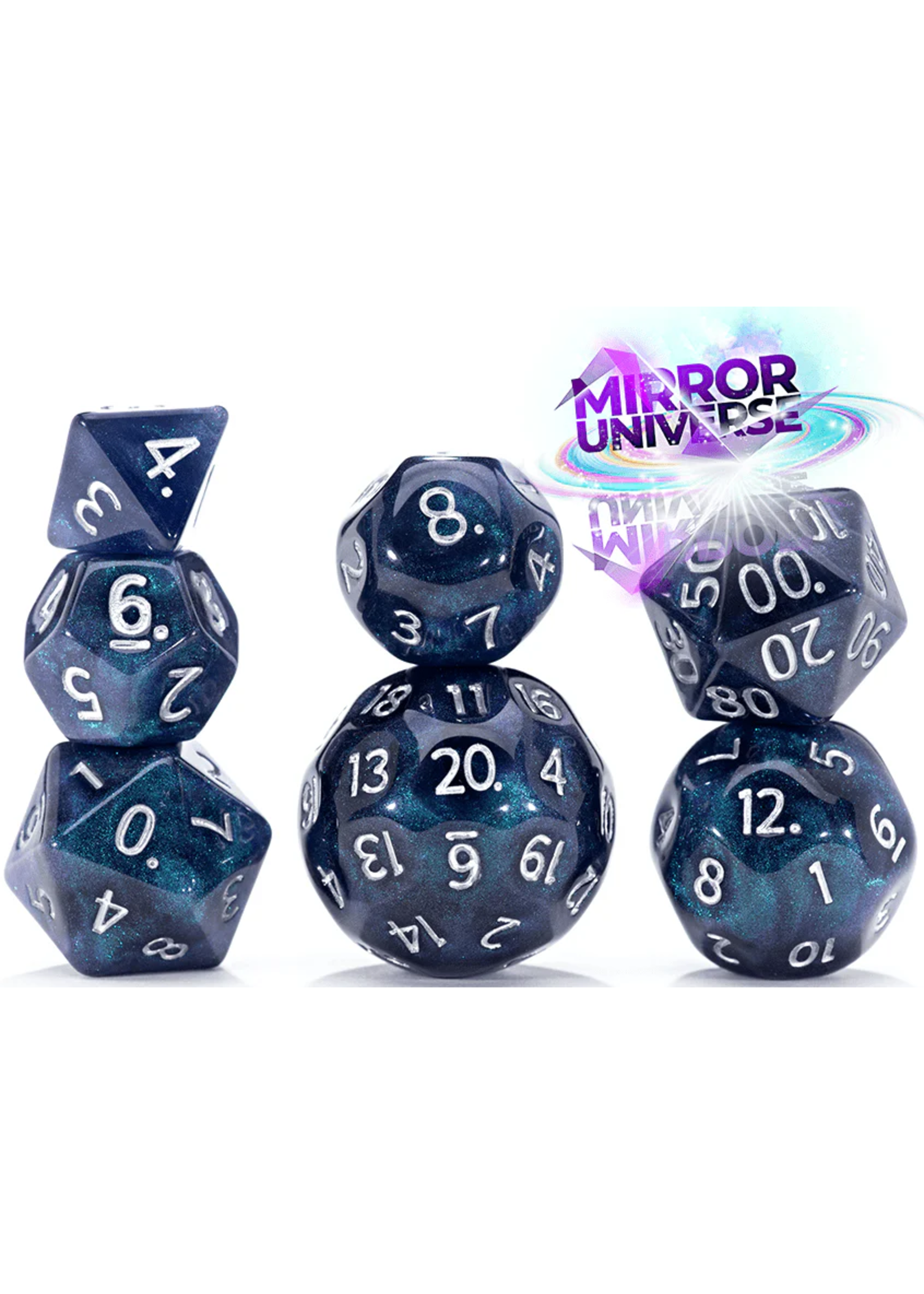 Gate Keeper Games Dice RPG DD55 7pc Double Dice Mirror Universe