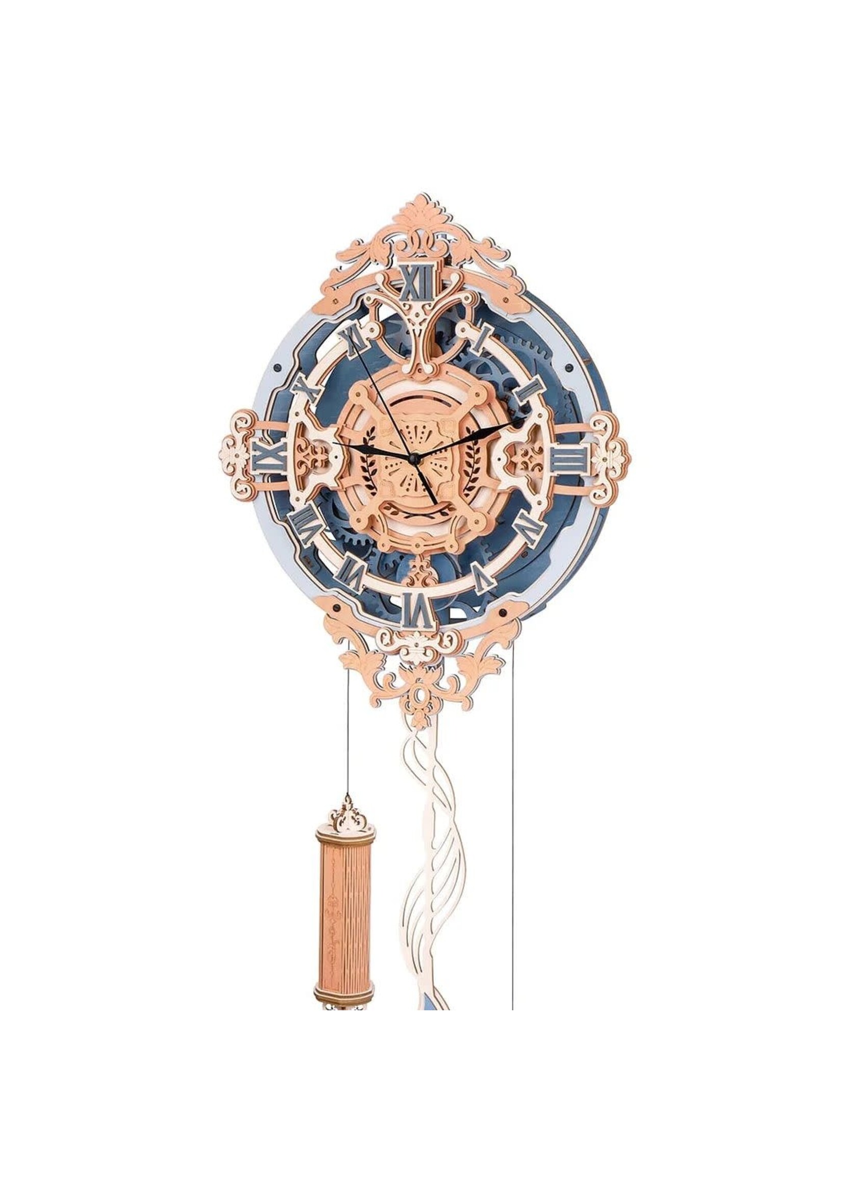 ROKR ROKRC701 Wall Clock Mechanical Gear 3D Wooden Puzzle